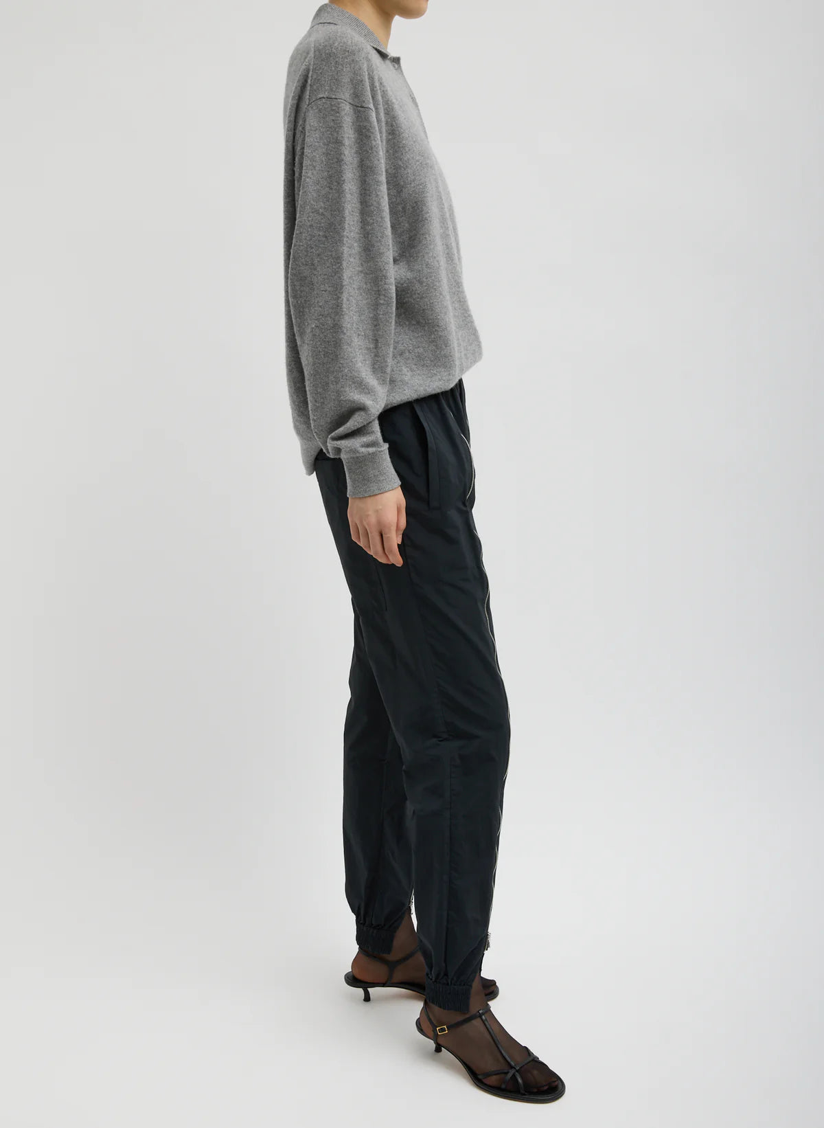 Tibi Nylon Zipper Jogger - Short