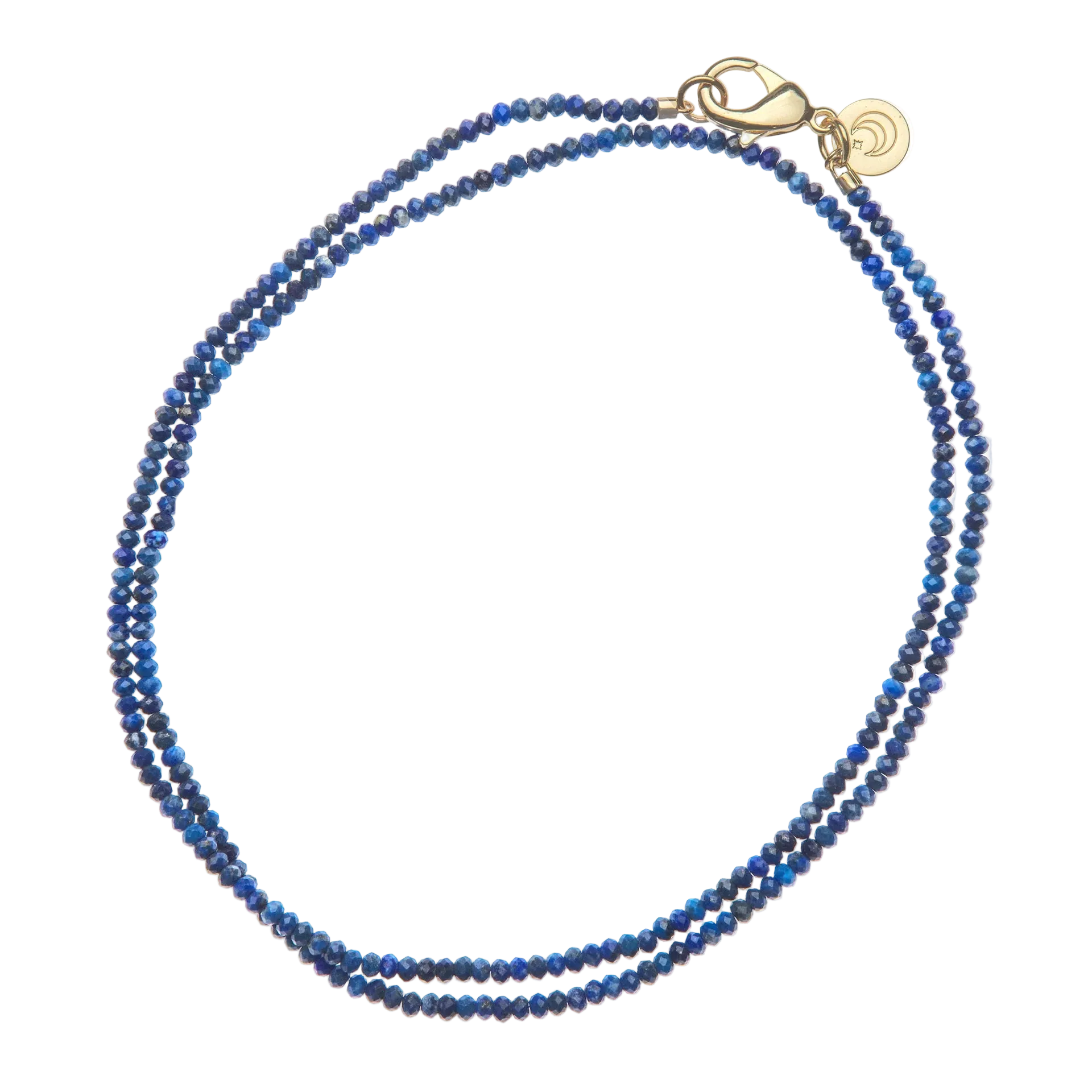 Jane Win Double Wrap Diamond Cut Beaded Necklace