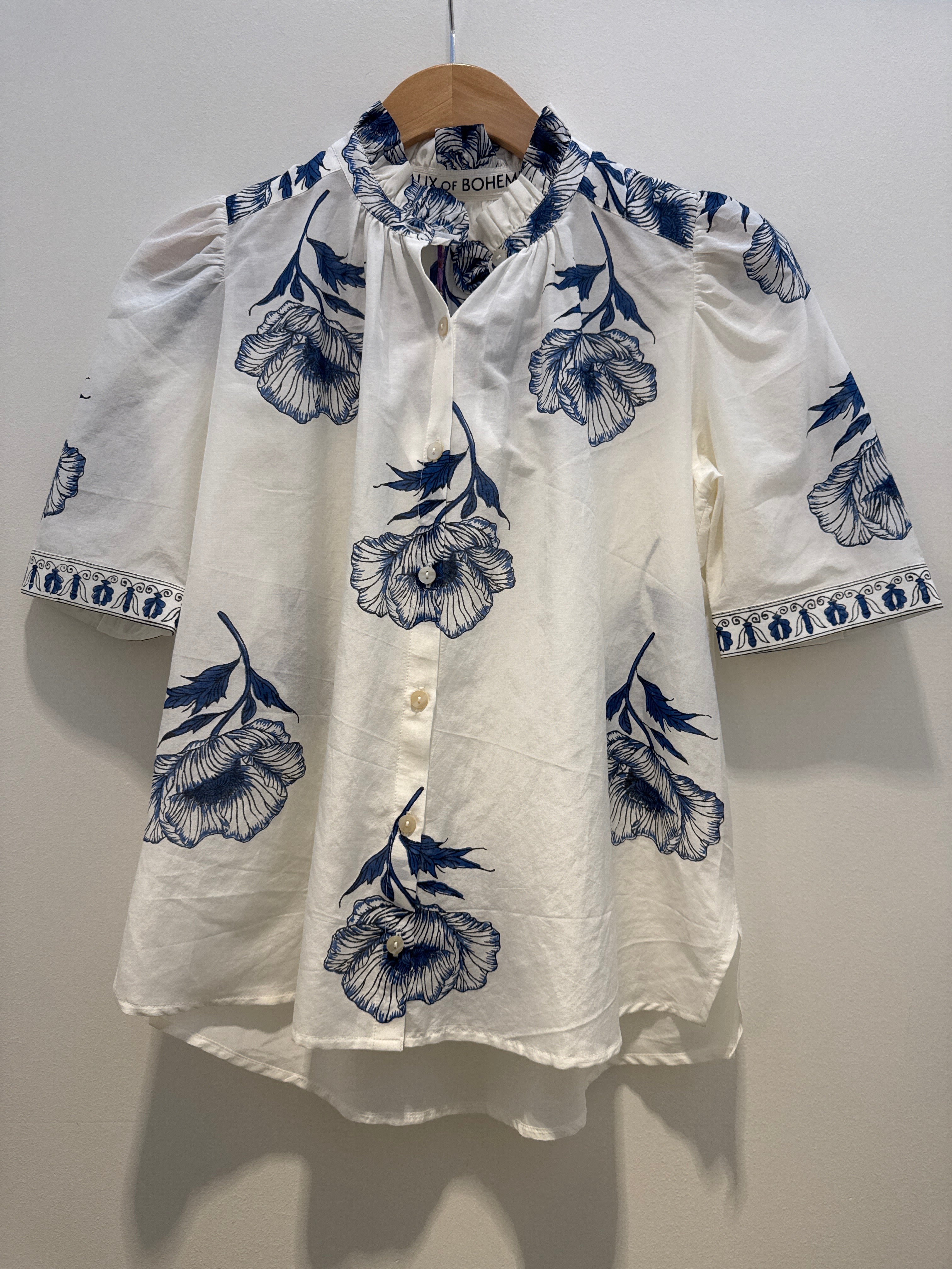 Alix of Bohemia Winnie Indigo Poppy Shirt