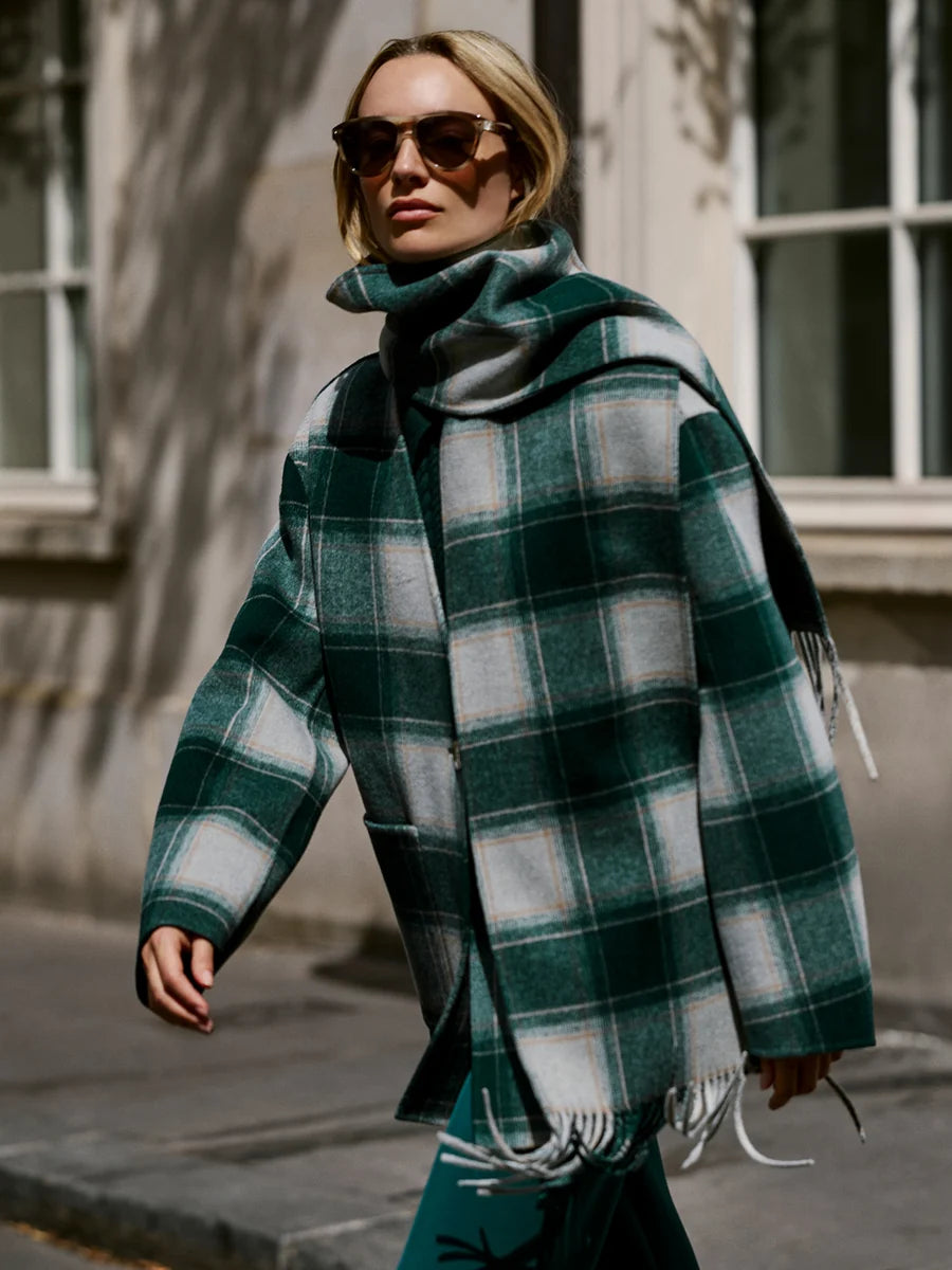 Varley Alderton Check Scarf Coat