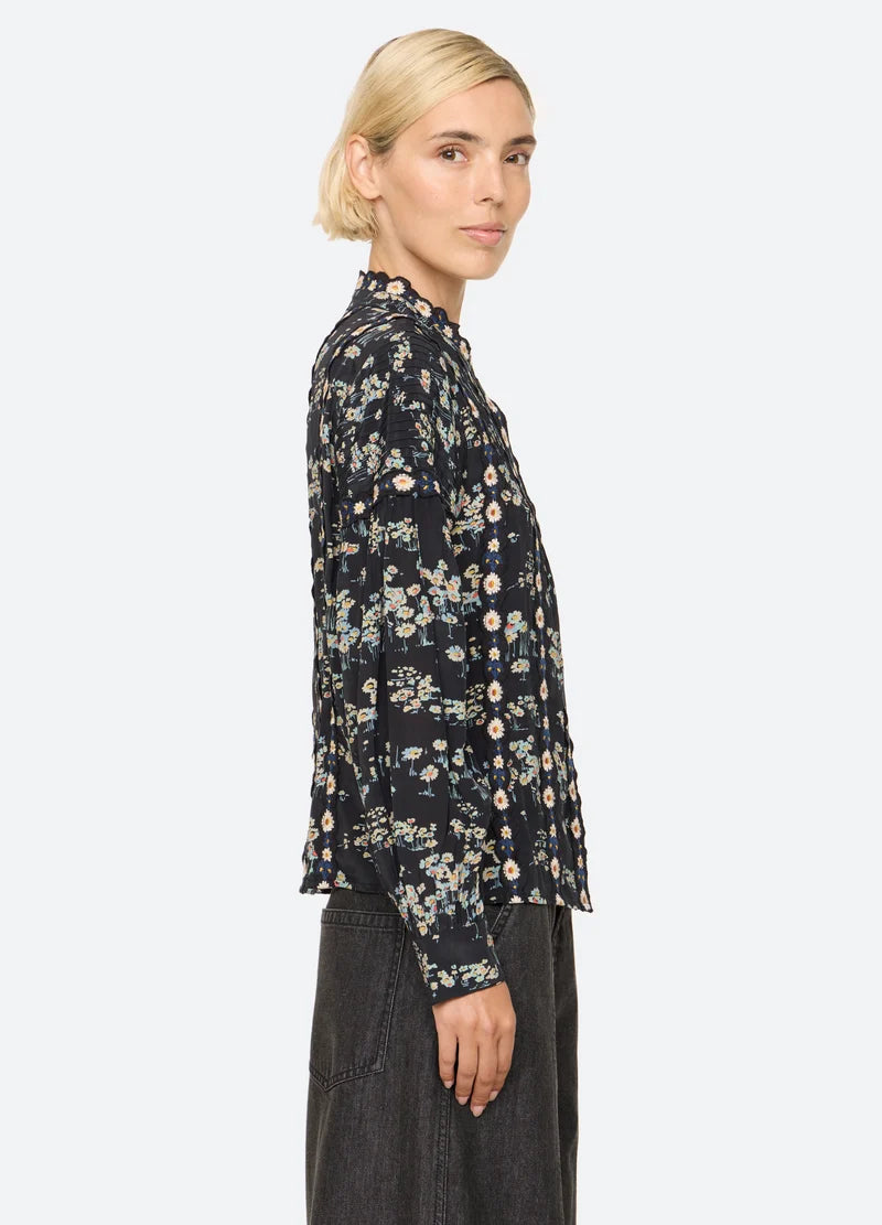 Sea Mona Print Long Sleeve Top