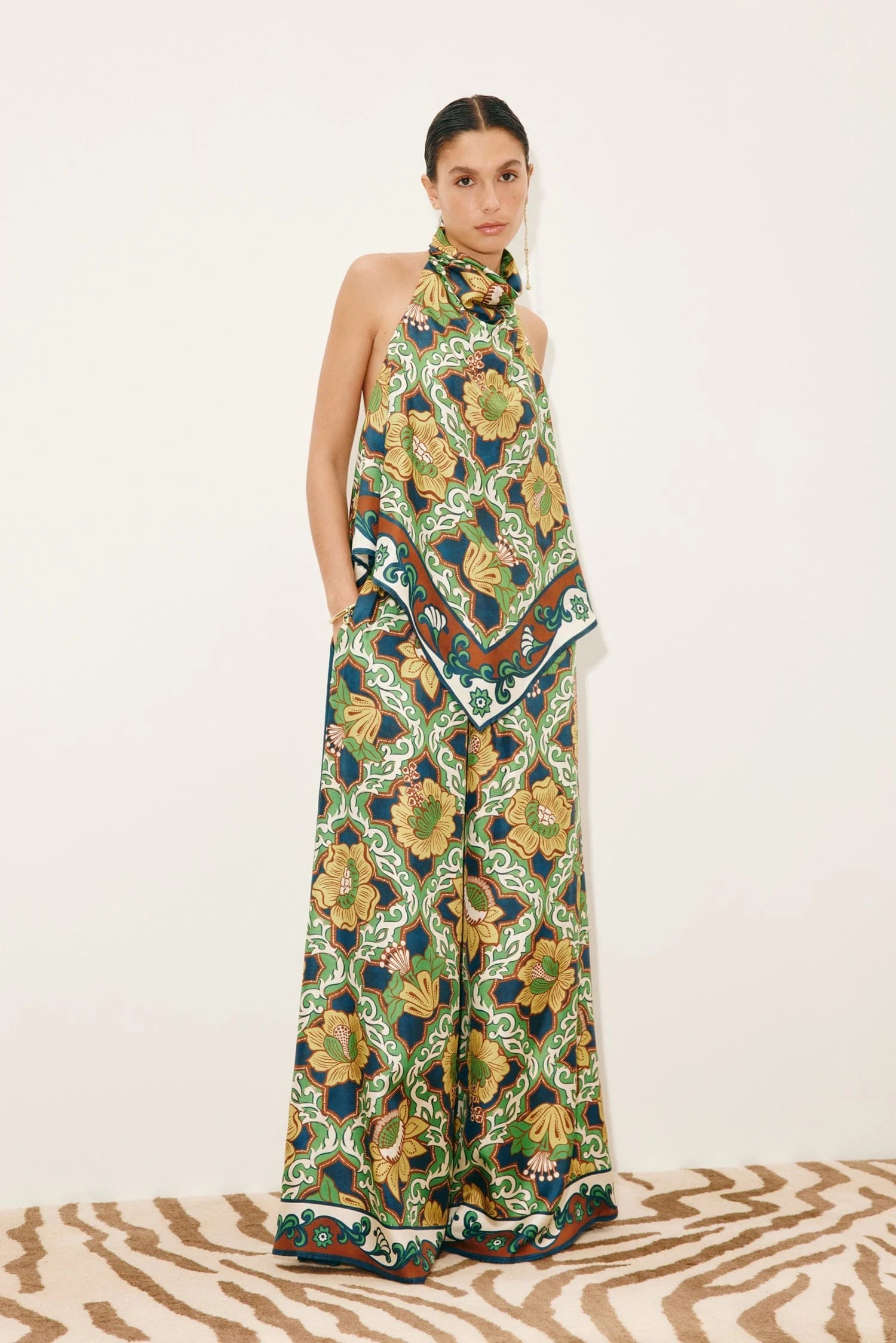 Alemais Liana Silk Palazzo Pant