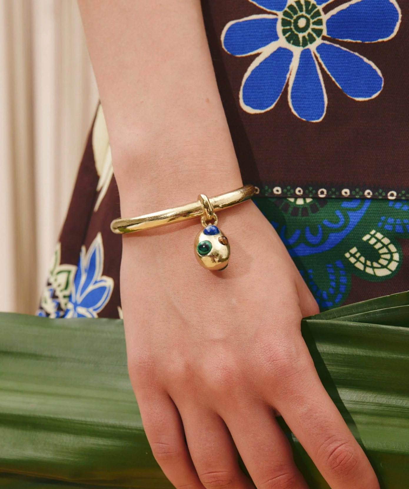 Alemais Jem Rainbow Stone Egg Drop Bangle