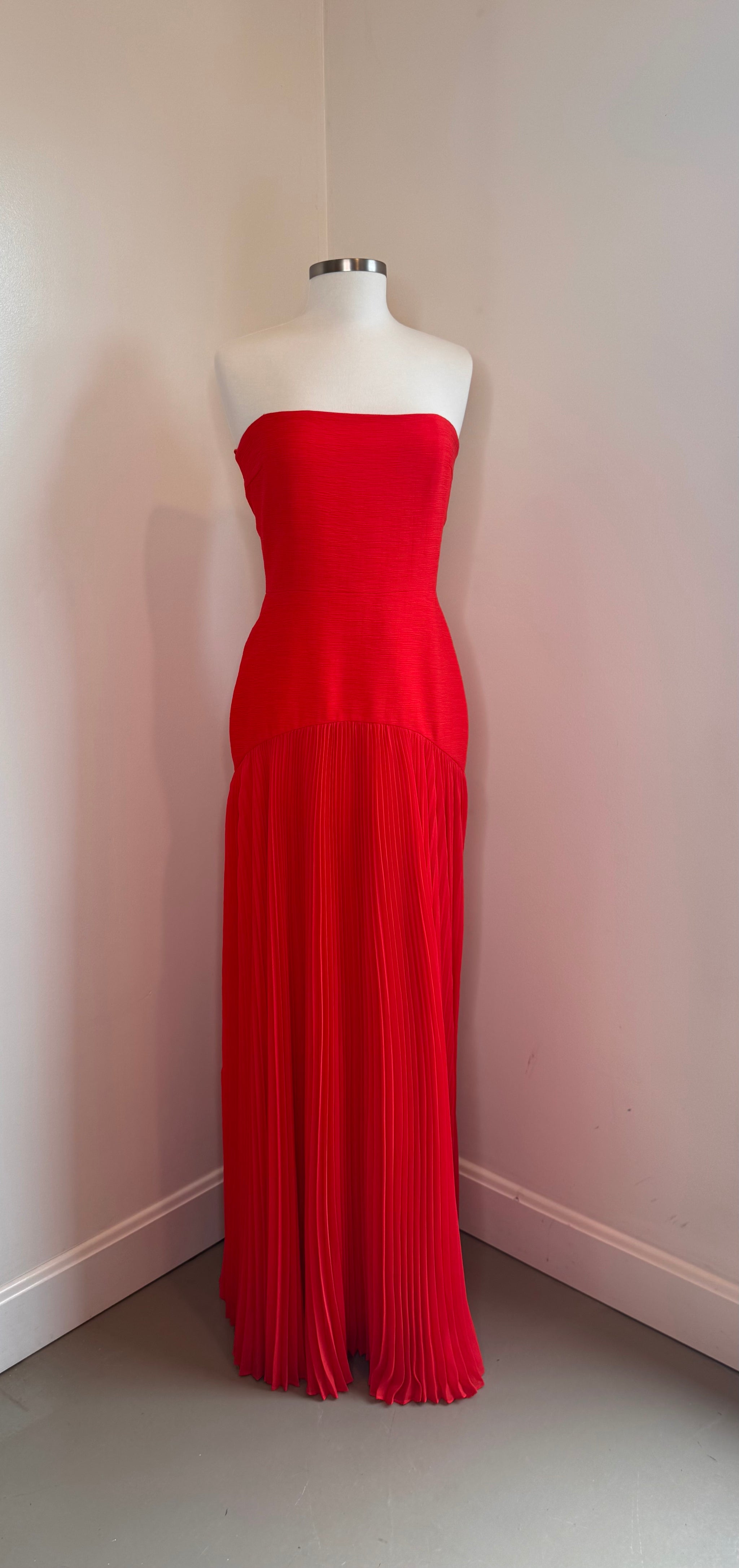 alexis sunniva strapless drop waist dress Alexis Sunniva Dress in Red