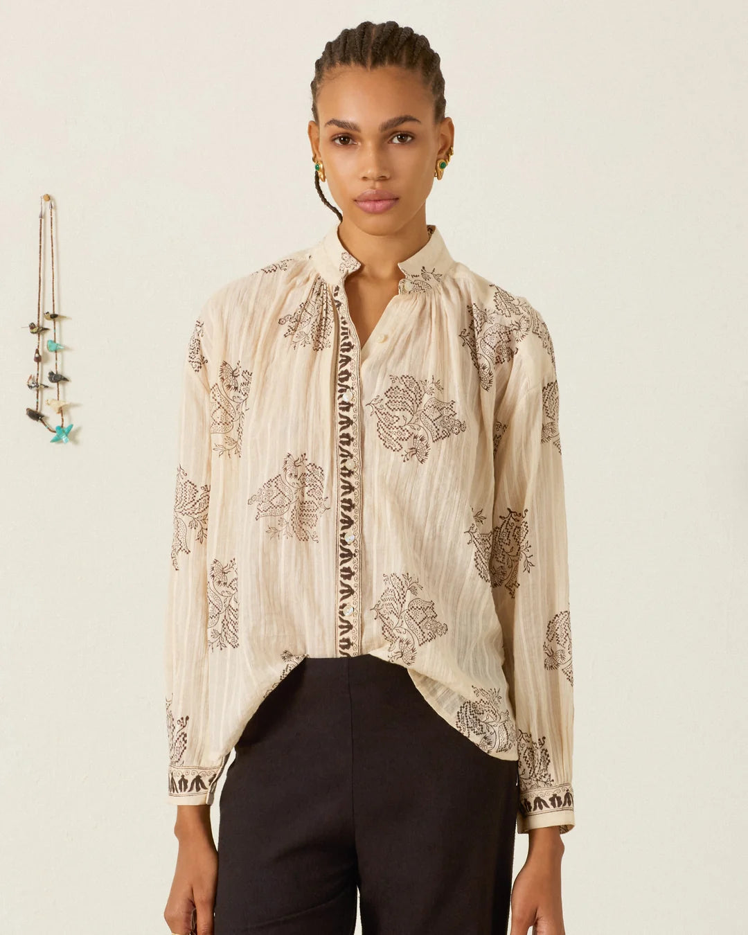 Alix of Bohemia Artemis Grapevine Stripe Shirt
