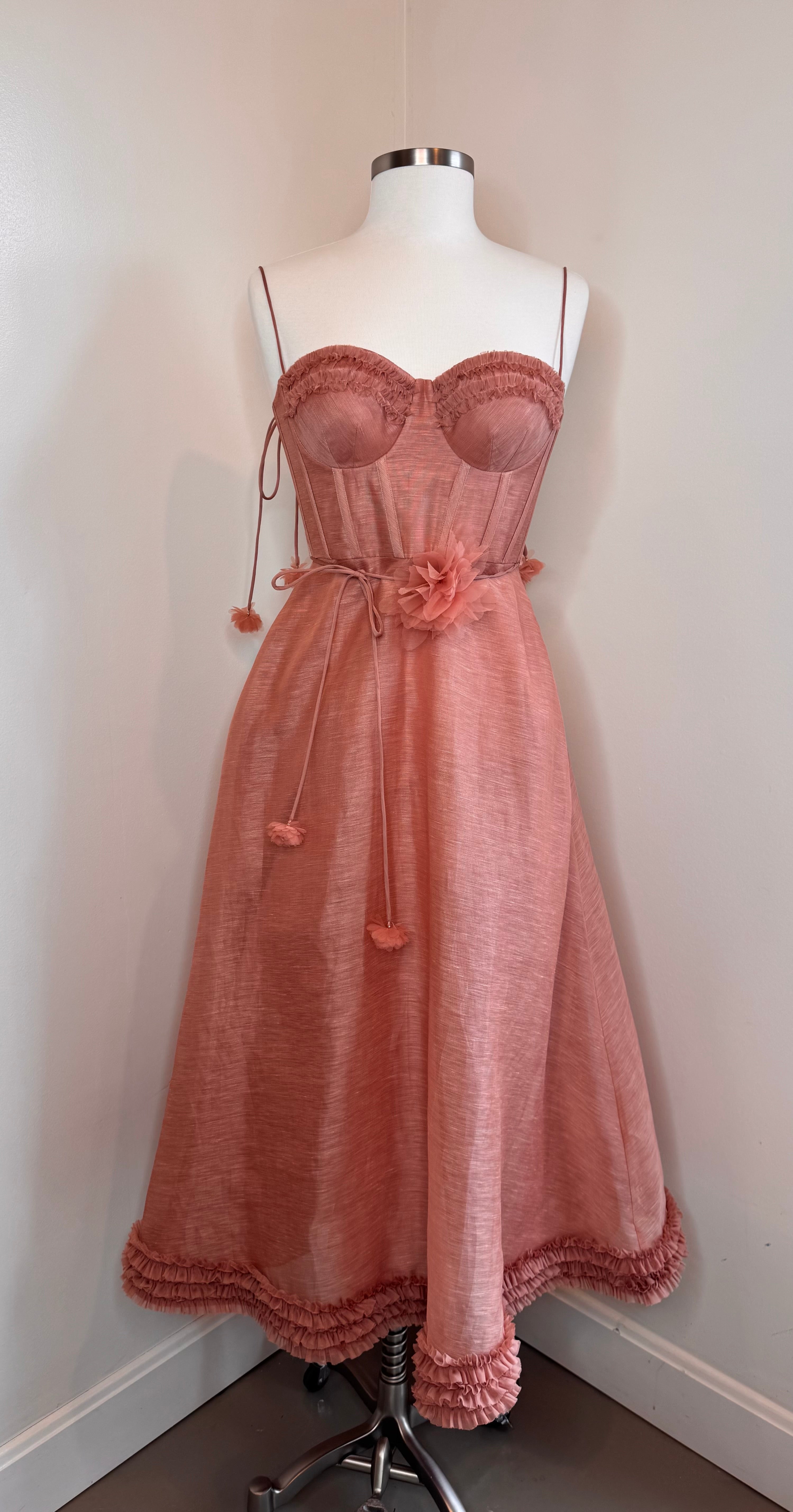 Zimmermann Luna Ruffle Midi Dress