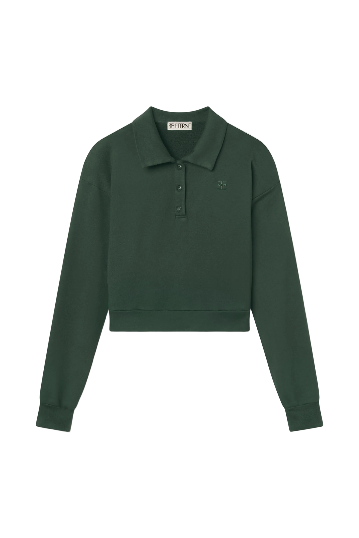 Eterne Cropped Polo Sweatshirt