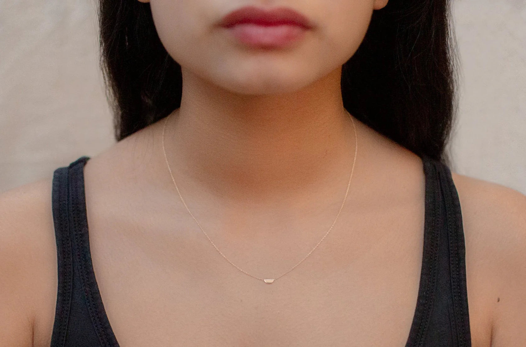 Carrie Hoffman 16" Half Moon Necklace