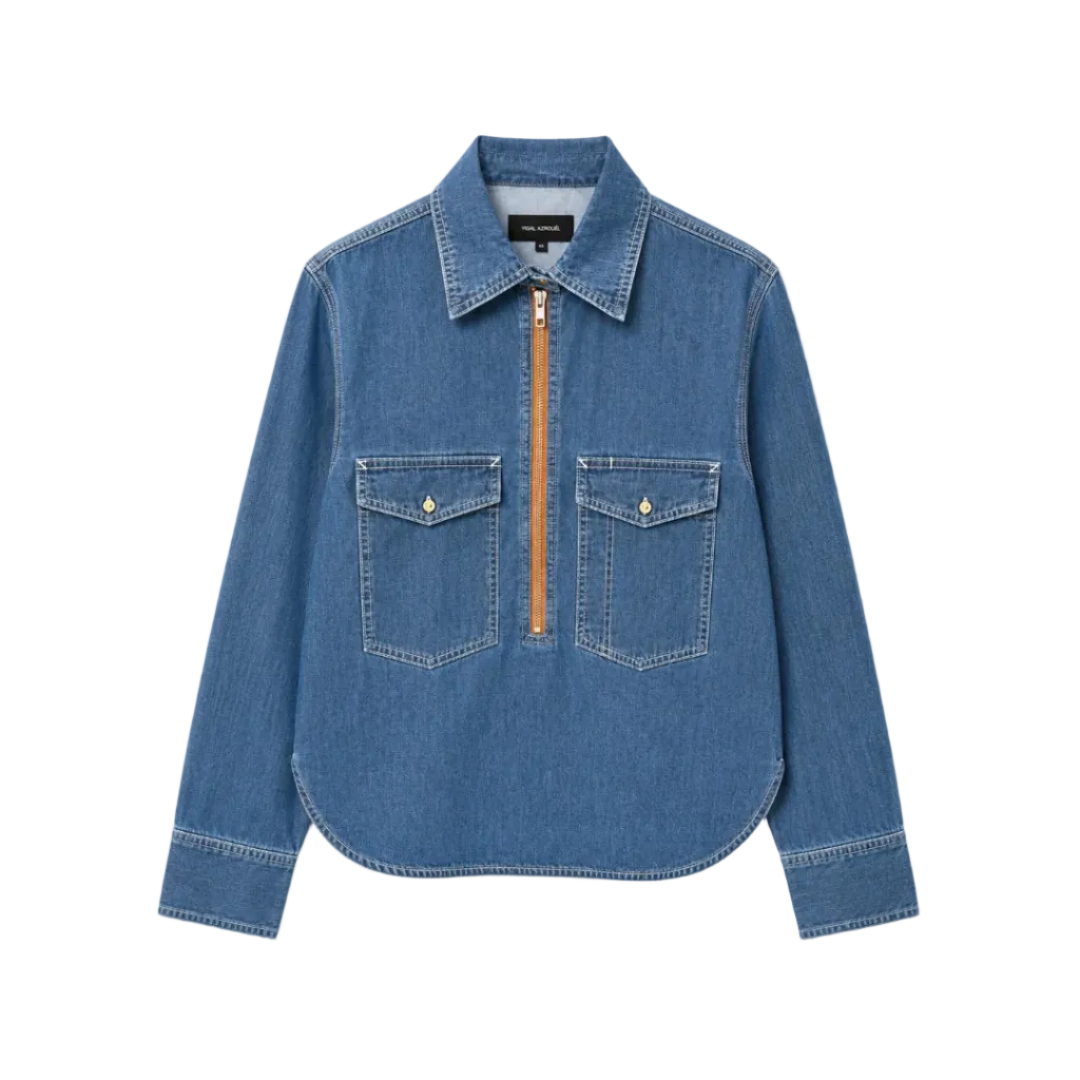 Yigal Azrouel Rose Denim Top