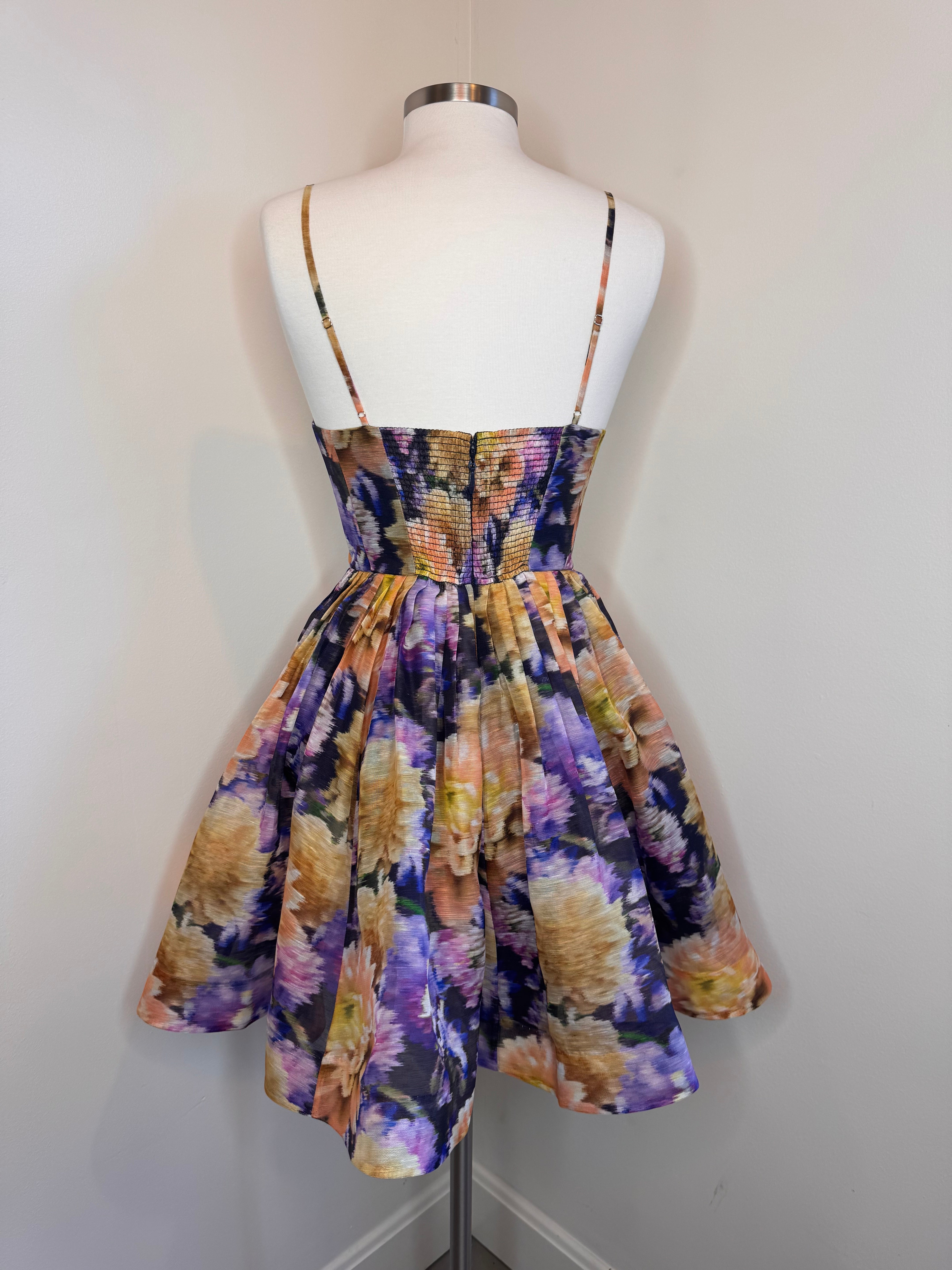 Zimmermann Luna V Neck Mini Dress