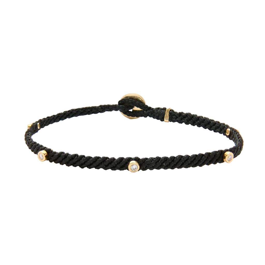 Scosha Diamond Studded Macrame Bracelet