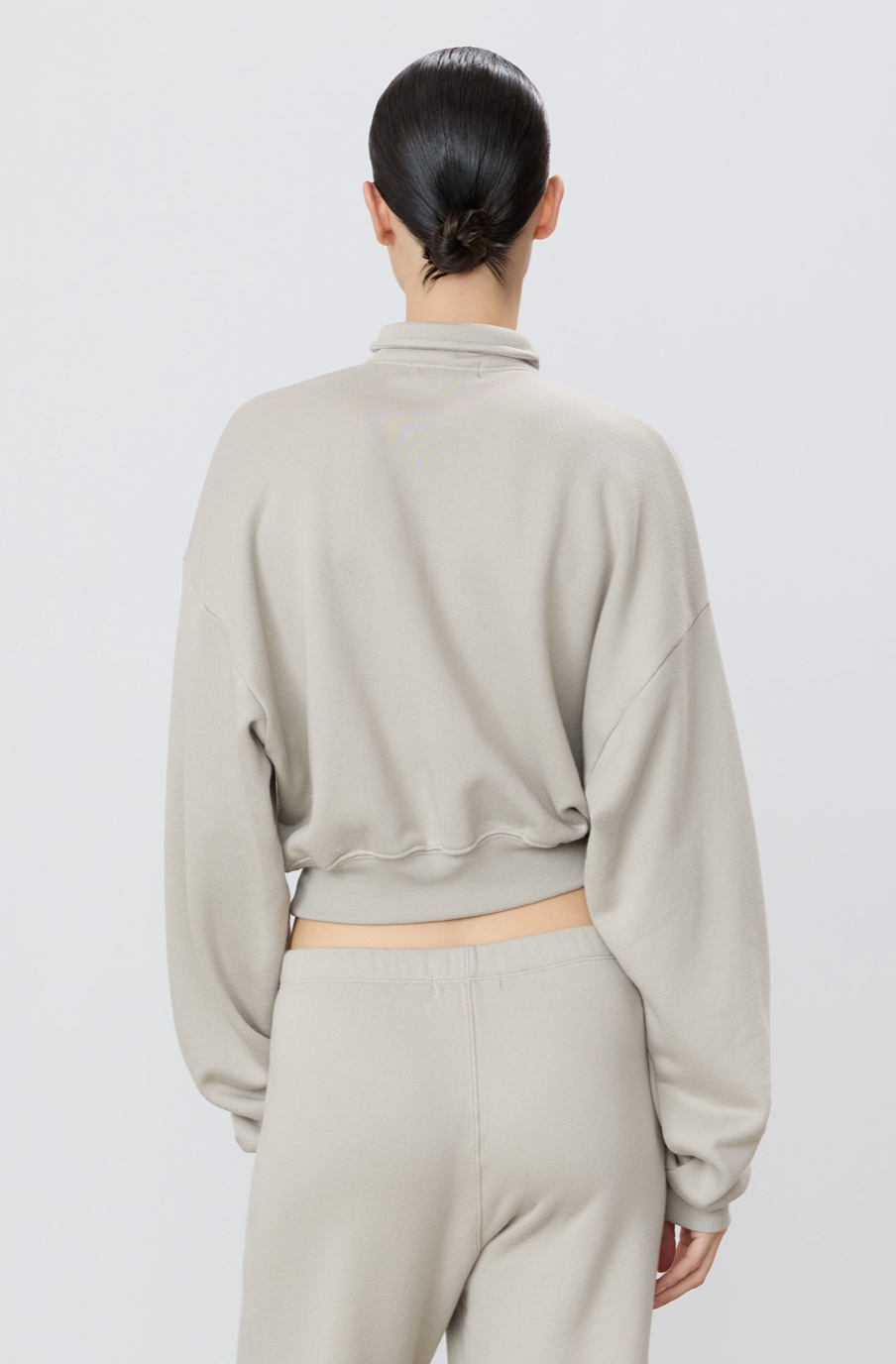 Eterne Cropped Half-Zip Sweatshirt