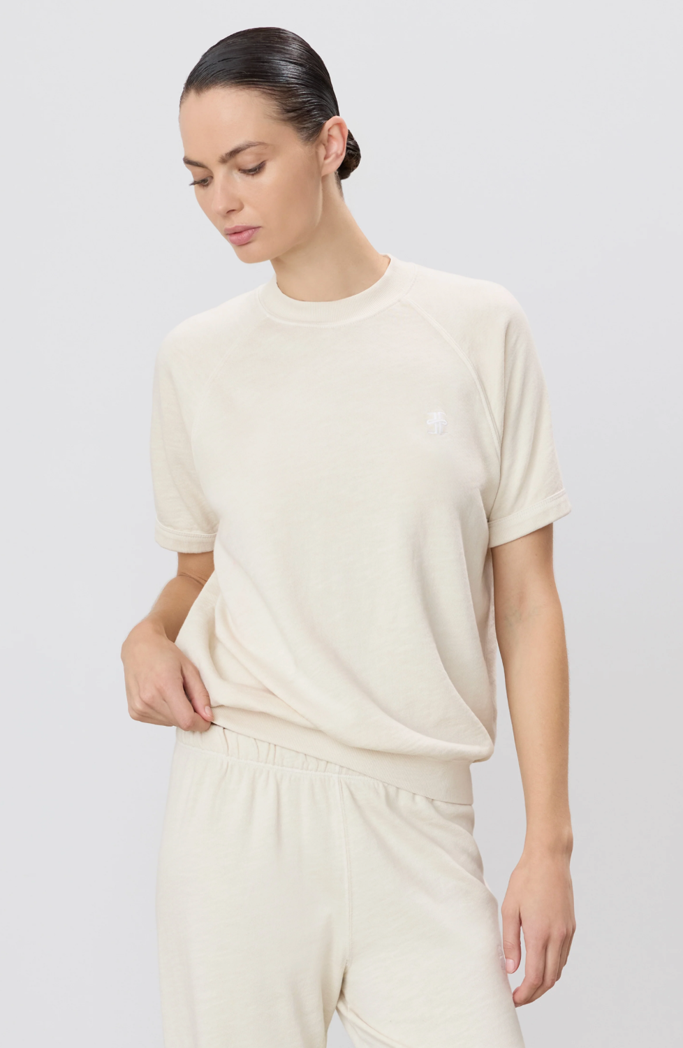 Eterne Short Sleeve Raglan Sweatshirt
