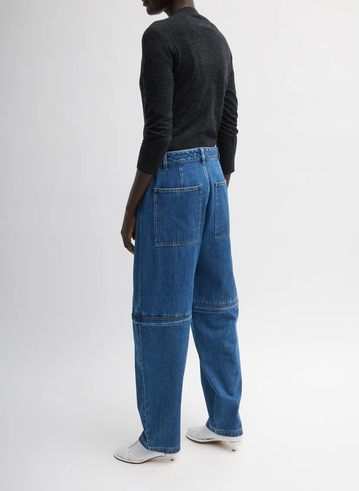 Tibi Lars Denim Convertible Zip Jean - Short