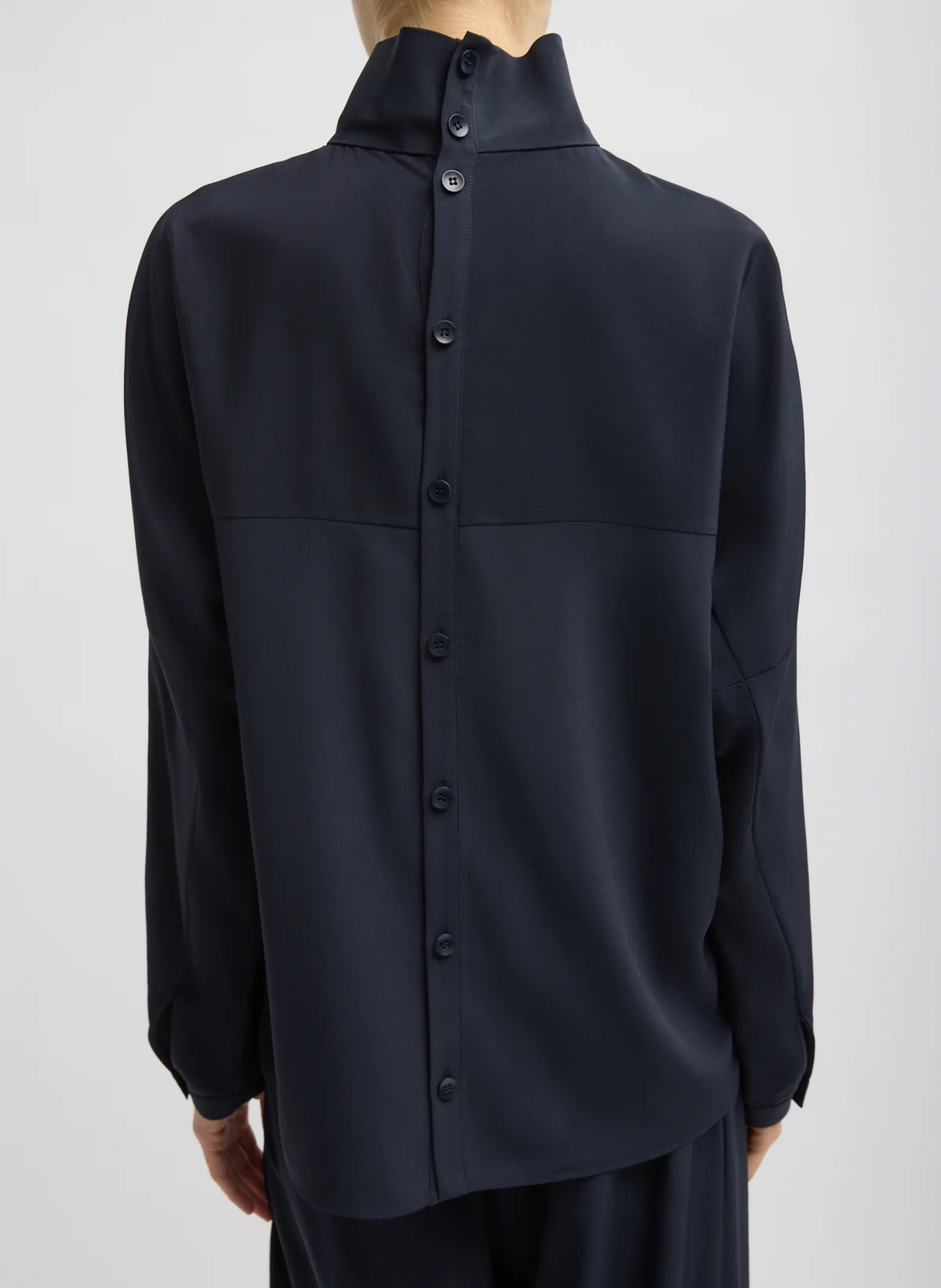 Tibi Relaxed Suiting Funnel Neck Dolman Sleeve