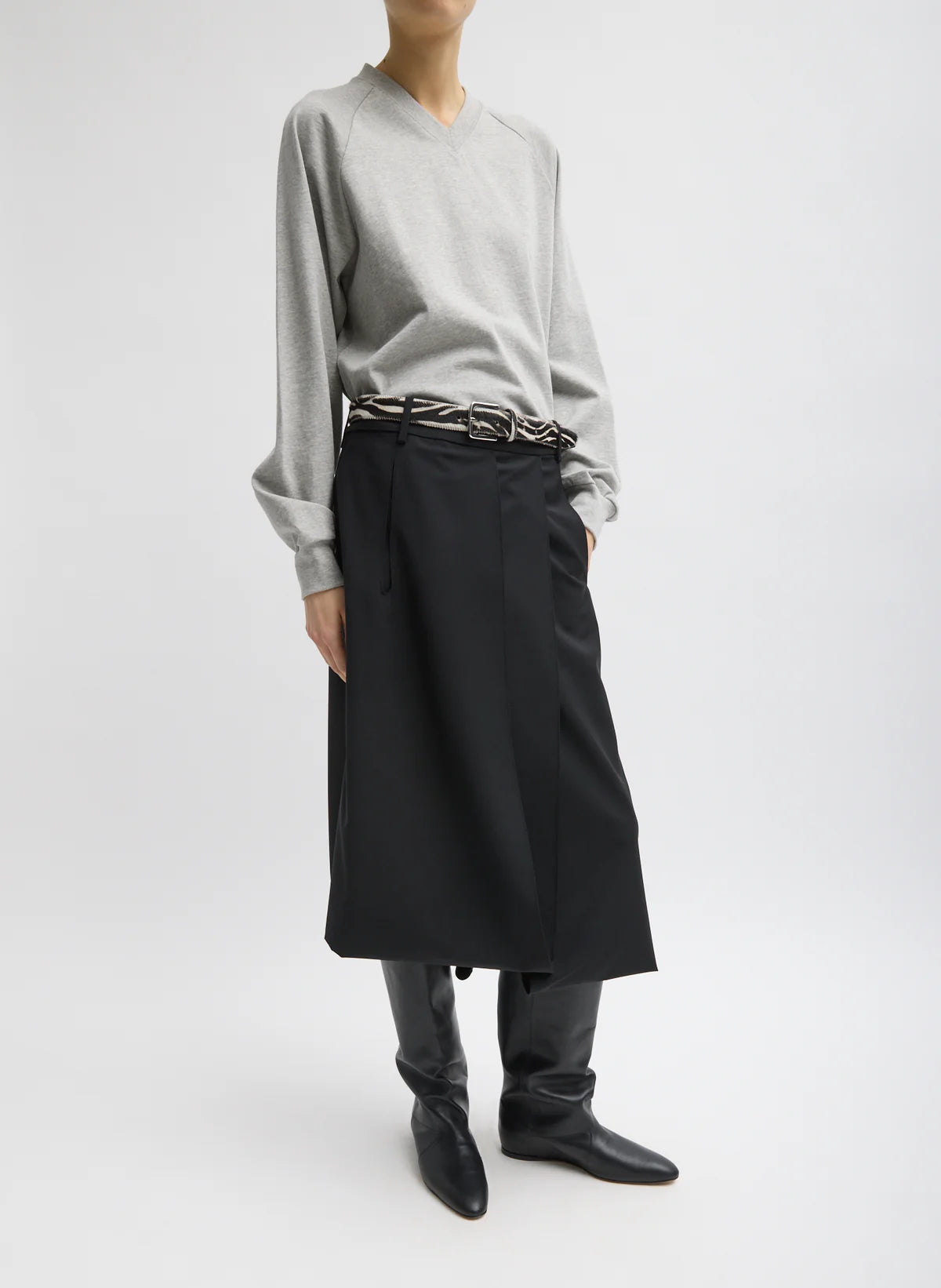 Tibi Classic Ponyhair Leather Belt