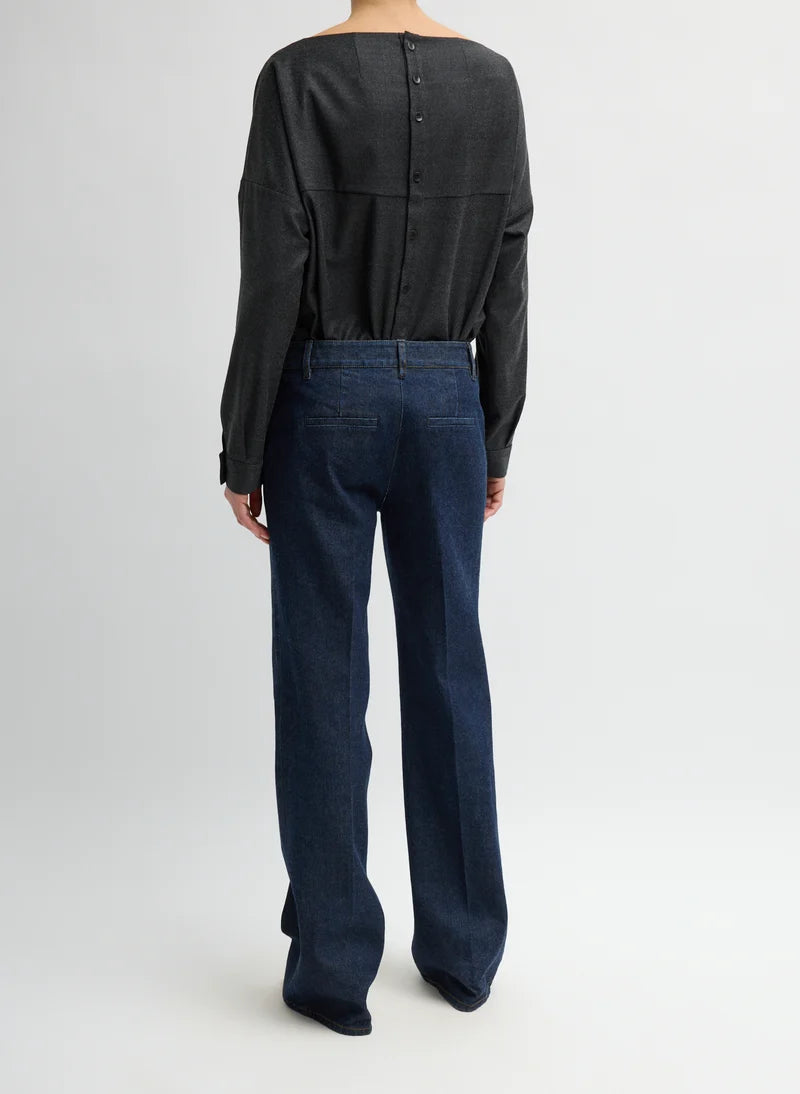 Tibi Indigo Denim Pant Trouser Jean Regular