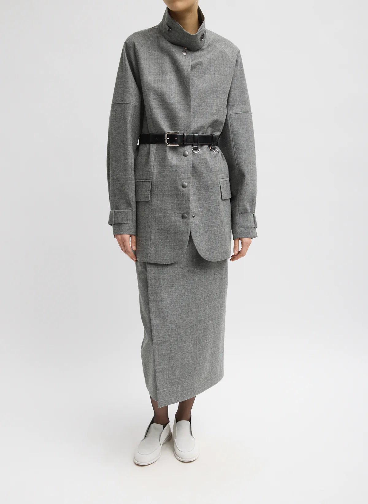 Tibi Techy Bonded Wool Olivier Blazer