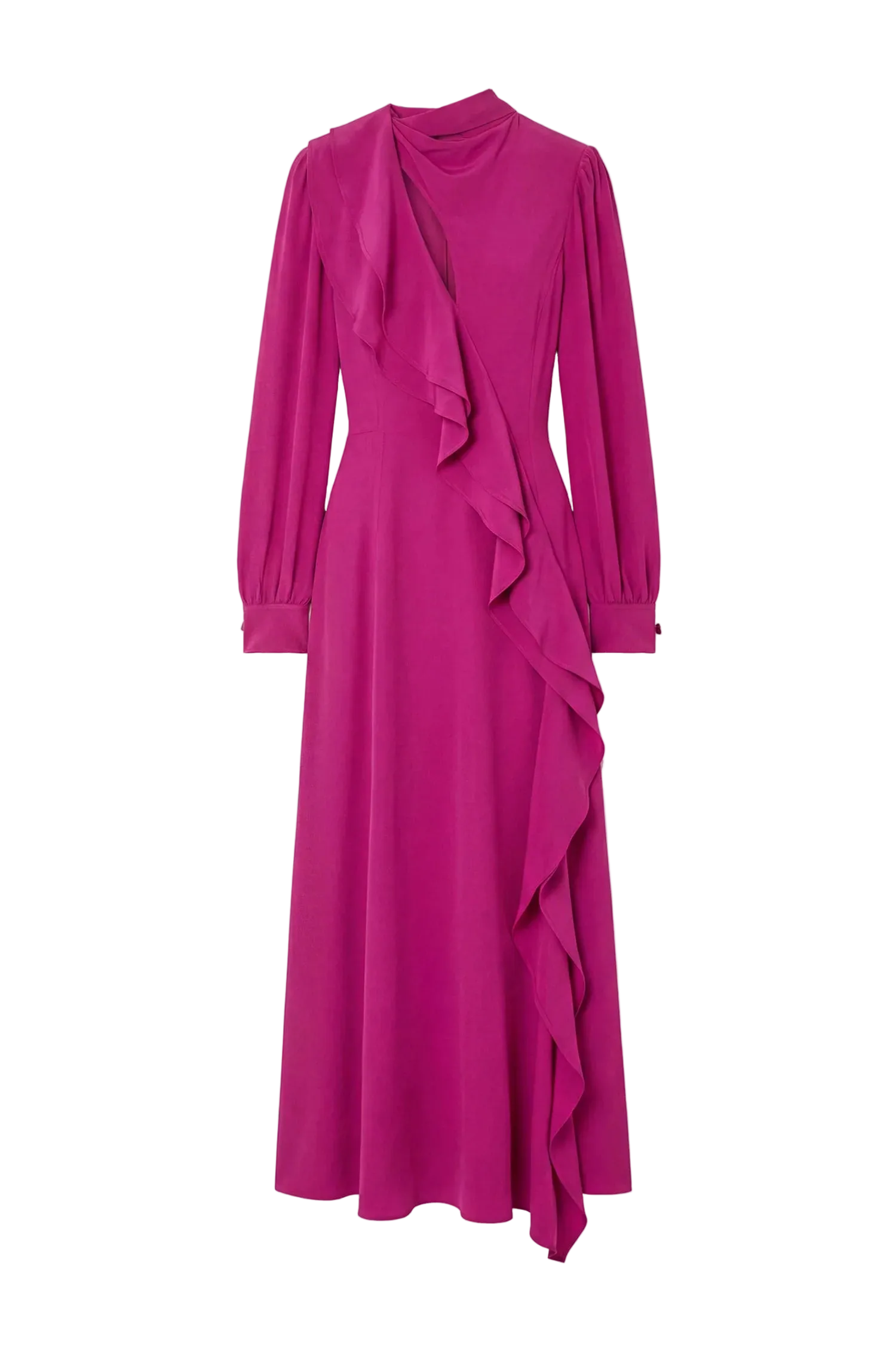 Ulla Johnson Sabrina Long Sleeve Silk Dress
