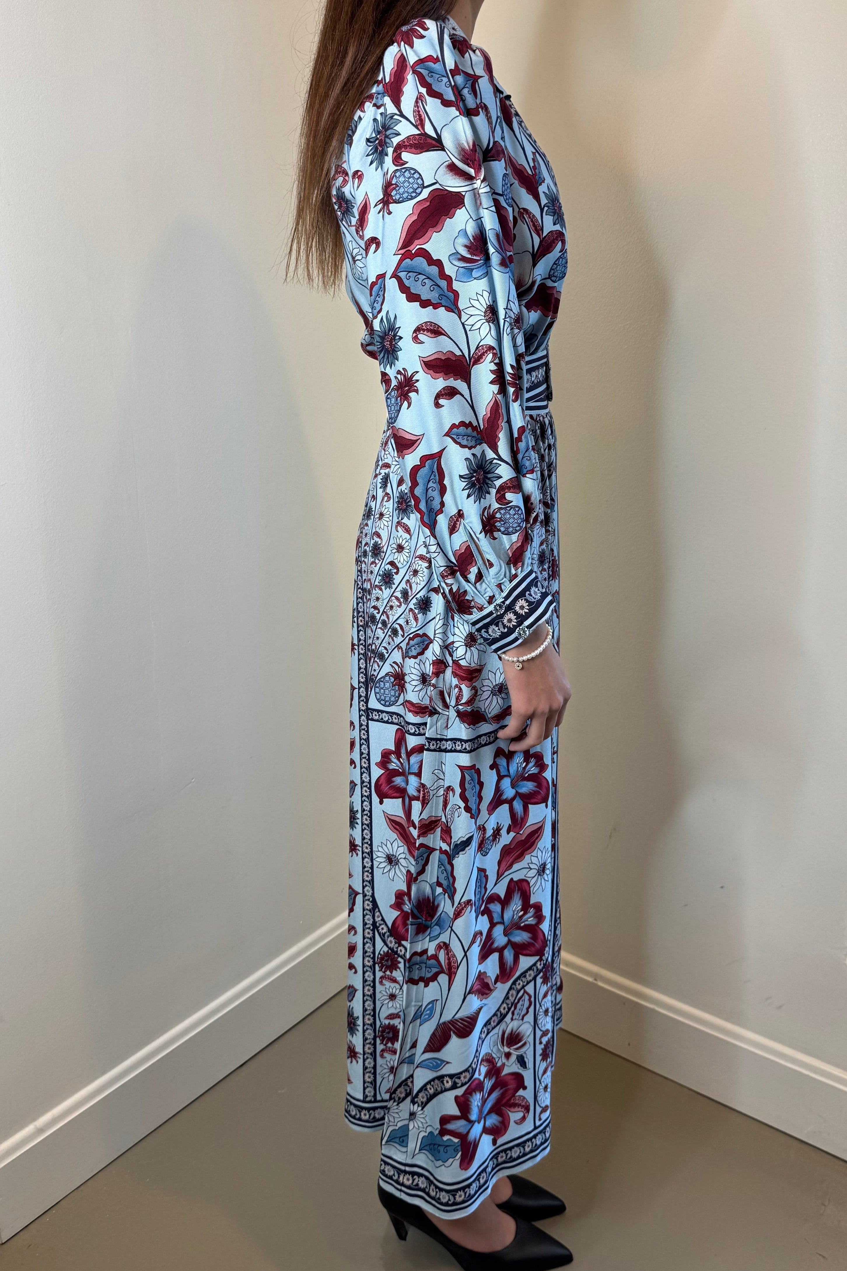 Farm Rio Marcelle Soft Blue Maxi Dress