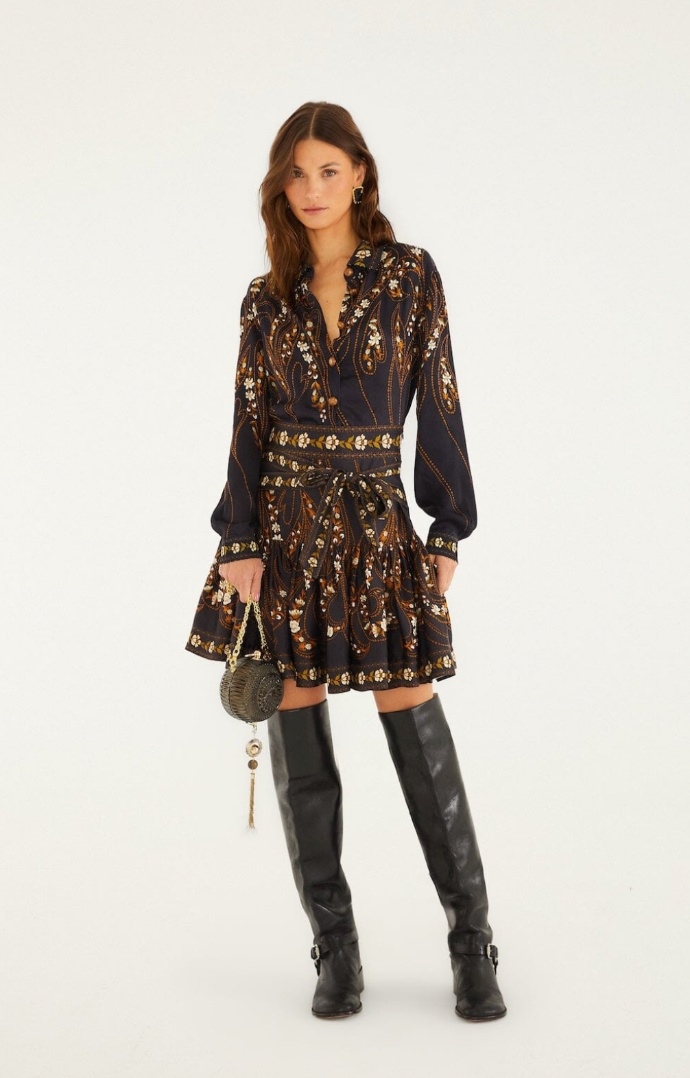 Farm Rio Black Garden Shirt