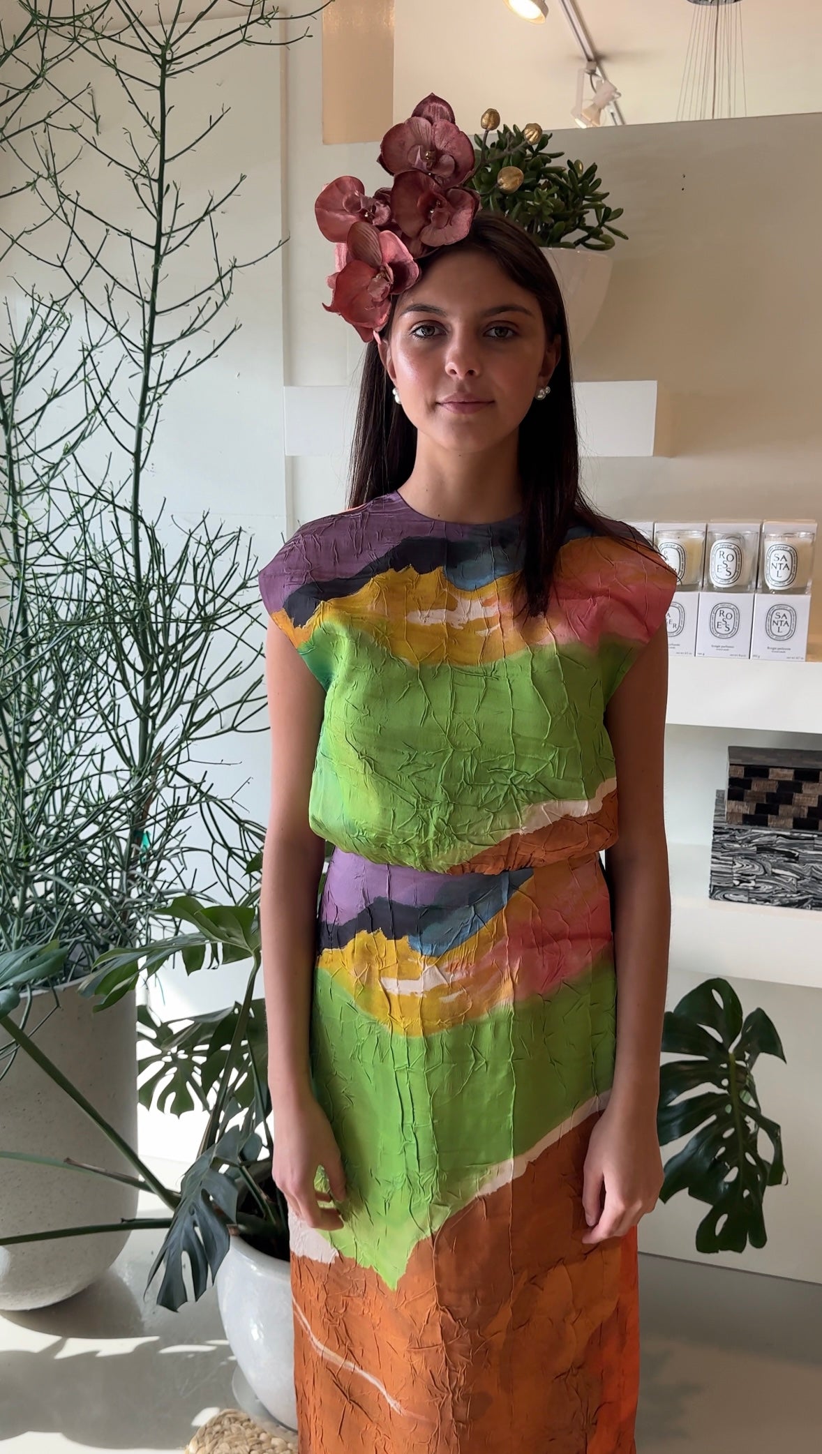 Tiffany Woodard Velvet Orchid Fascinator