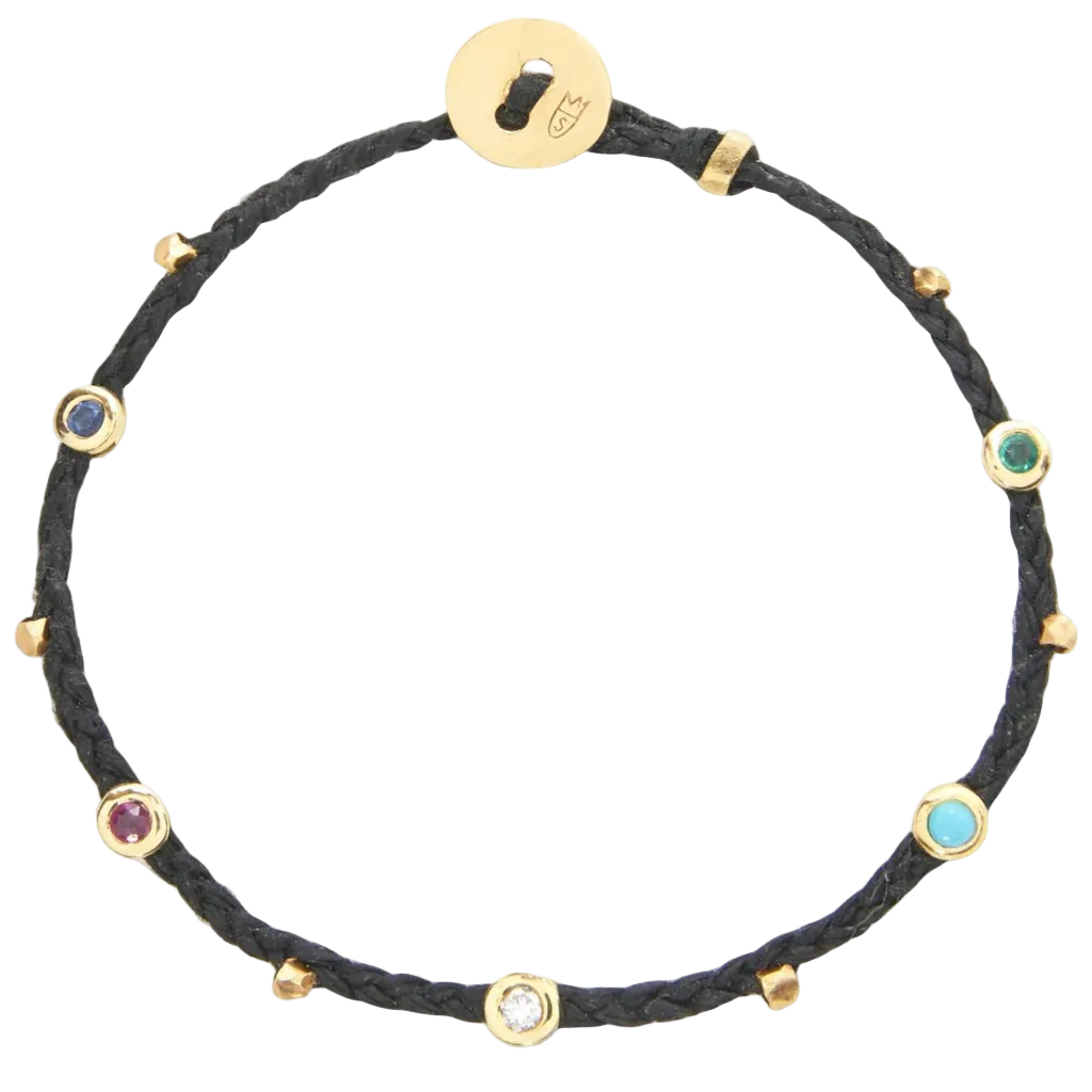 Scosha Gemstone Bezel Charms Bracelet