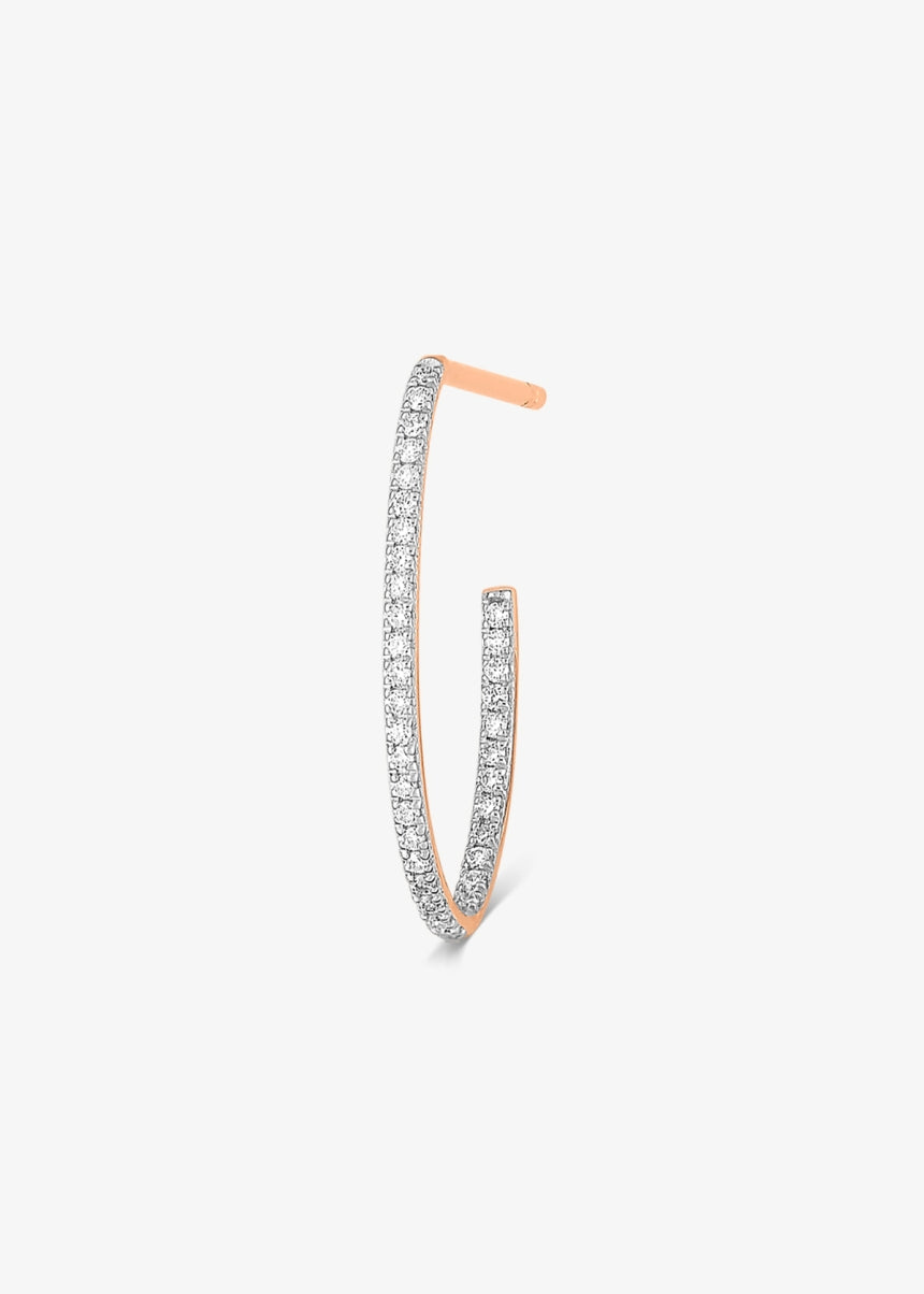 Ginette Ellipse Diamond Hoops