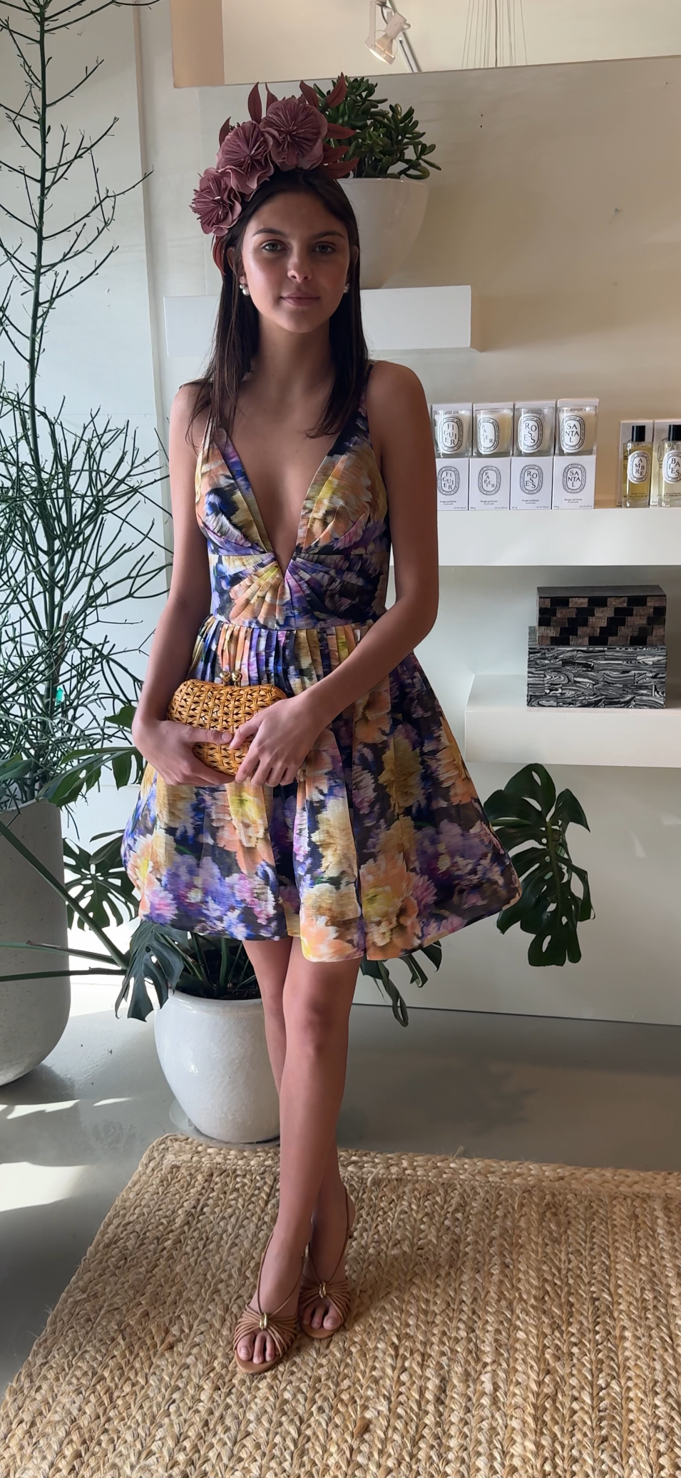 Tiffany Woodard Floral Cluster Fascinator