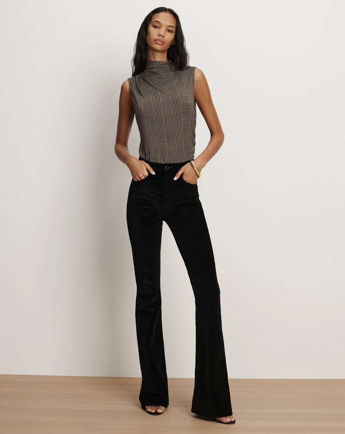 Veronica Beard Beverly Velvet Skinny Flare