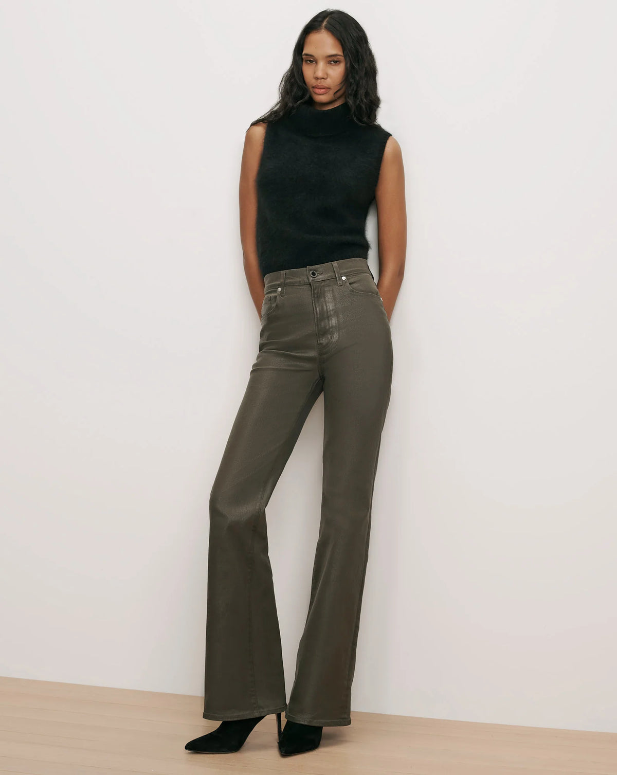 Veronica Beard Crosbie Coated Jean