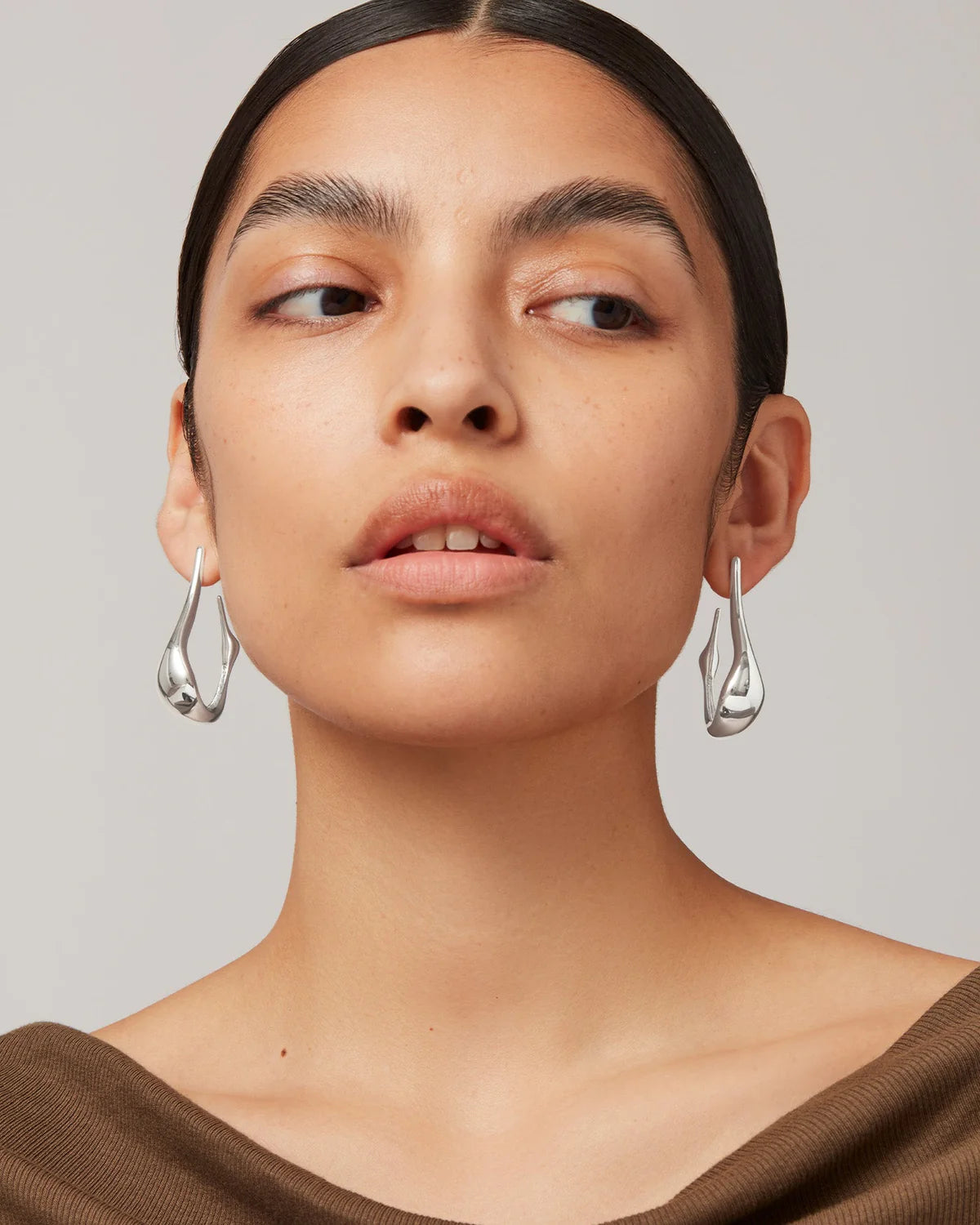 Jenny Bird Silver Colette Hoops
