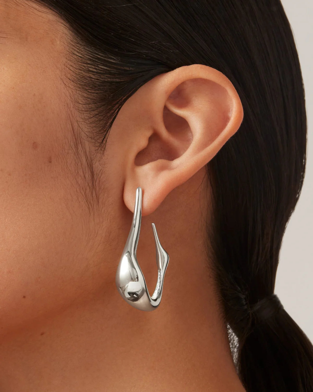 Jenny Bird Silver Colette Hoops