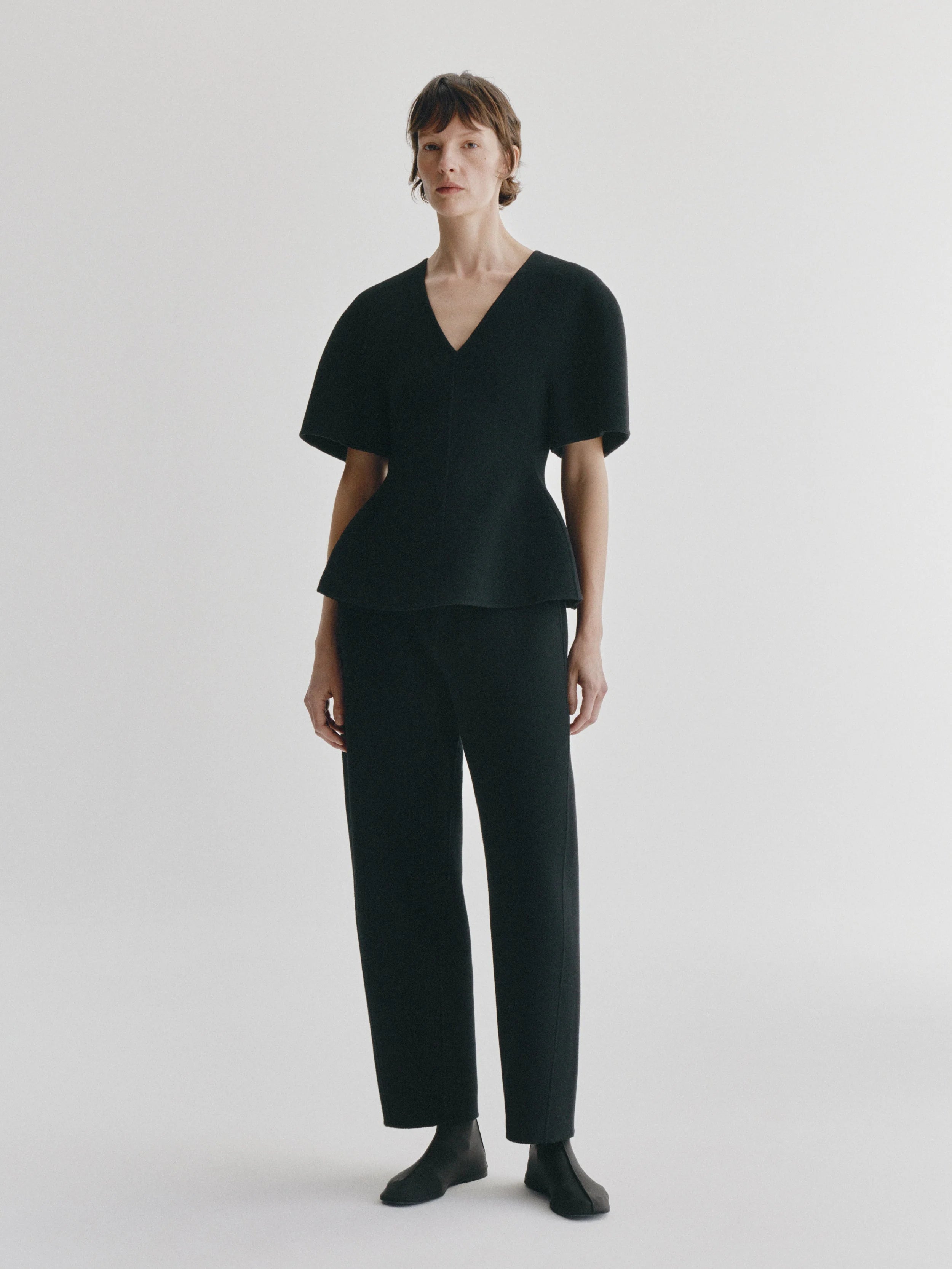 Lisa Yang Double V Neck Top