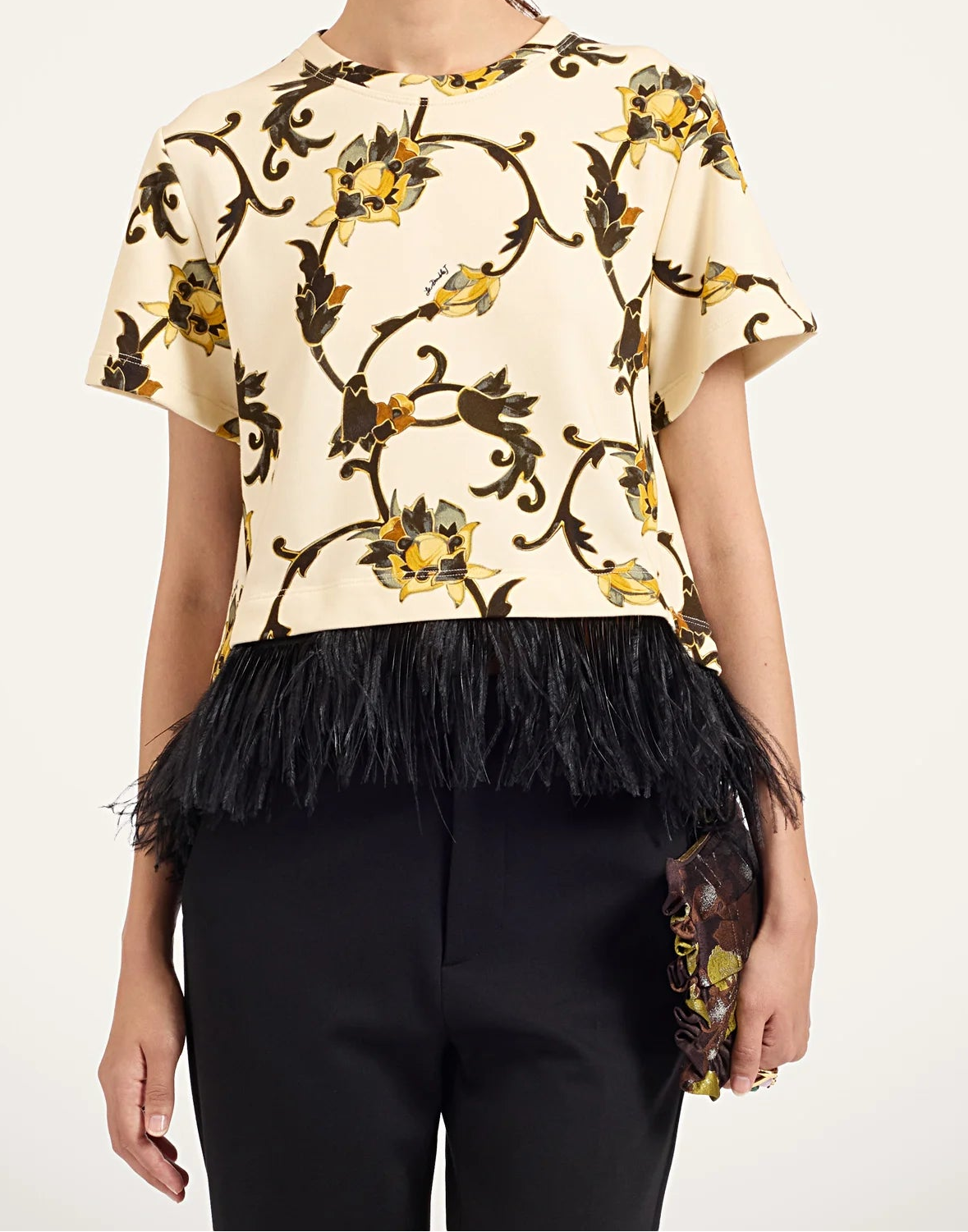 La DoubleJ La Scala Tee with Feathers
