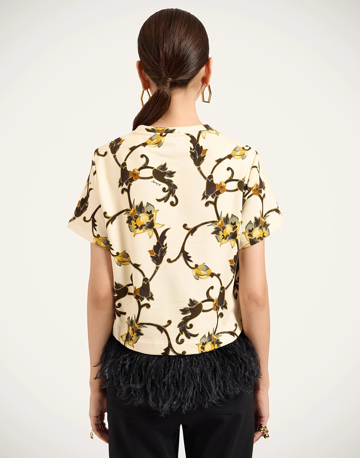 La DoubleJ La Scala Tee with Feathers