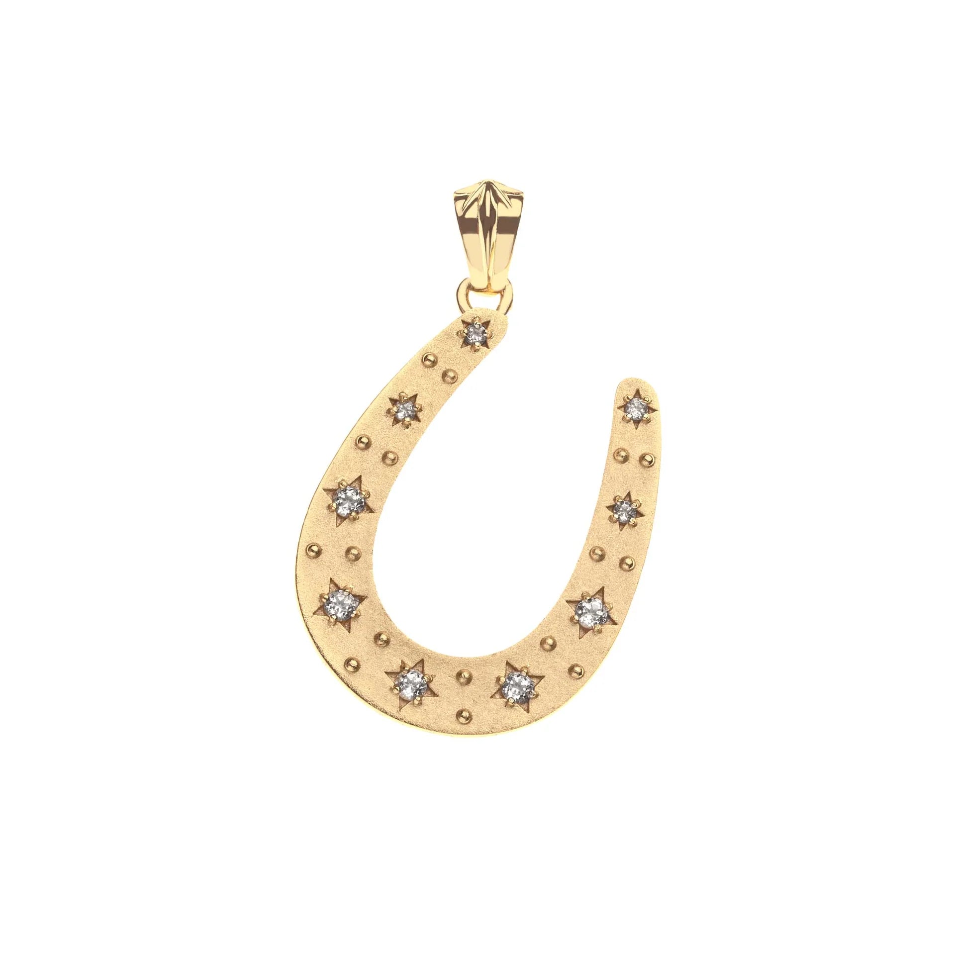Jane Win Lucky starry Horseshoe Pendant