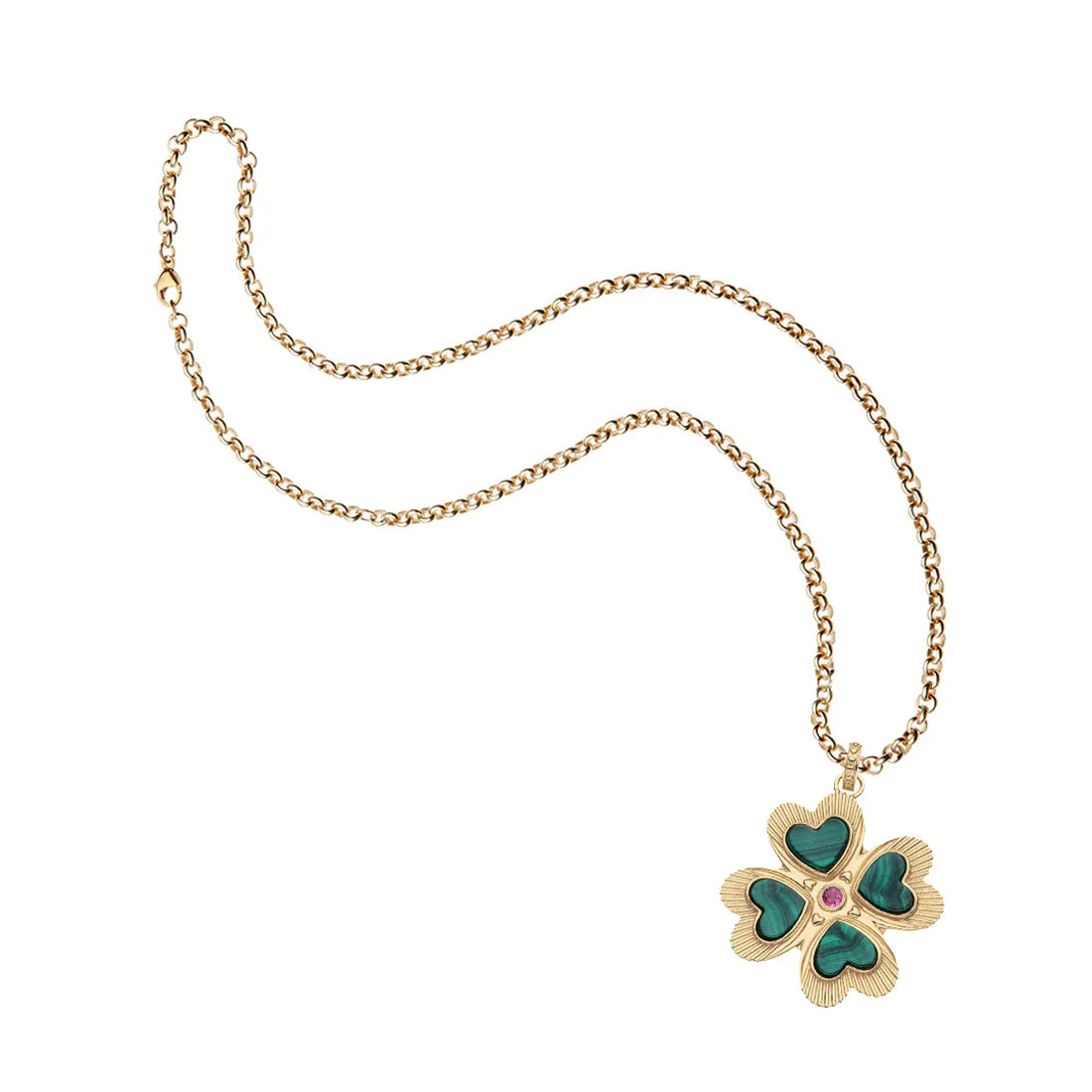 Jane Win Lucky in Love Clover w/ Malachite