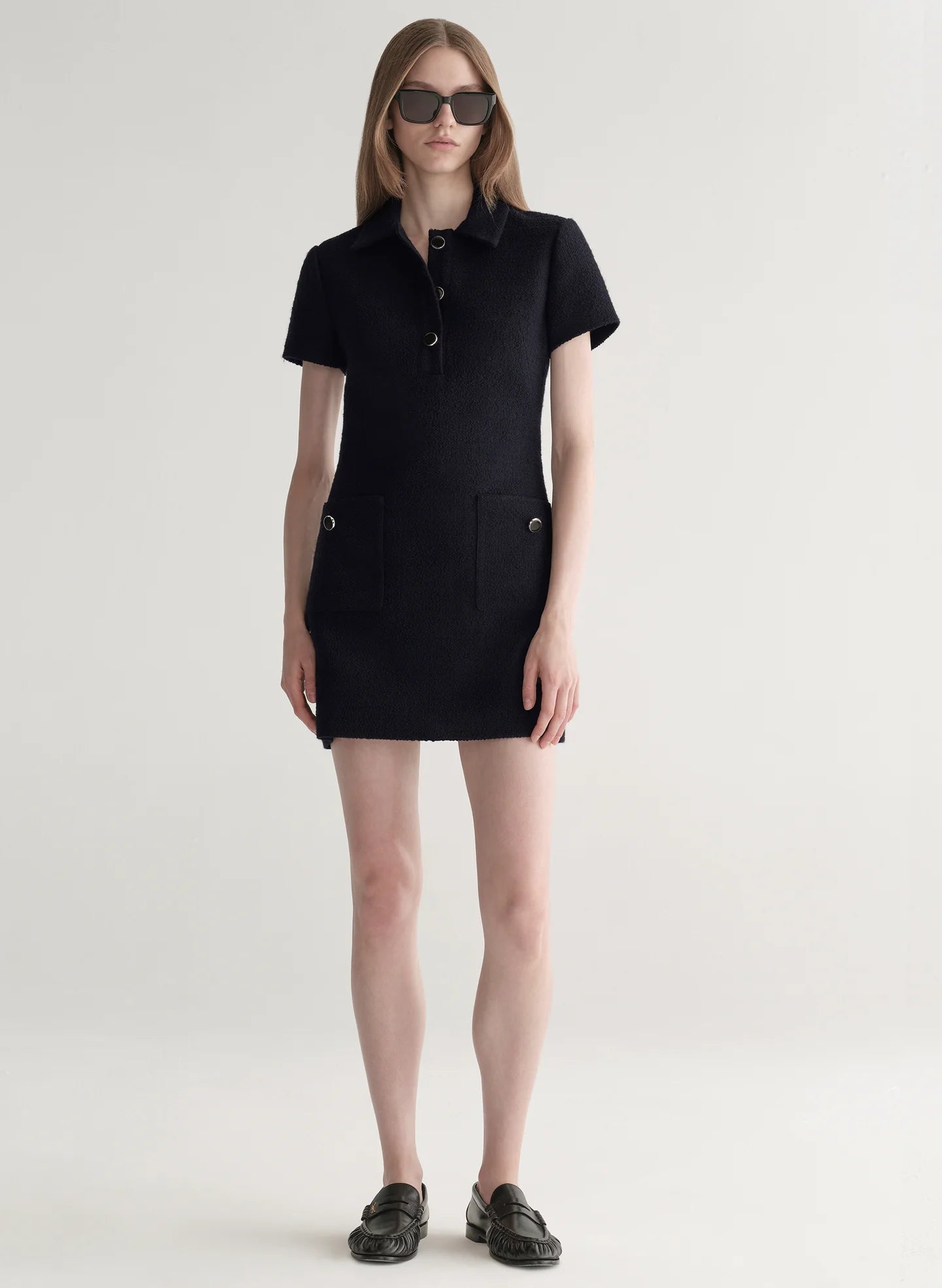 ALC Marcie Cotton Boucle Mini Dress