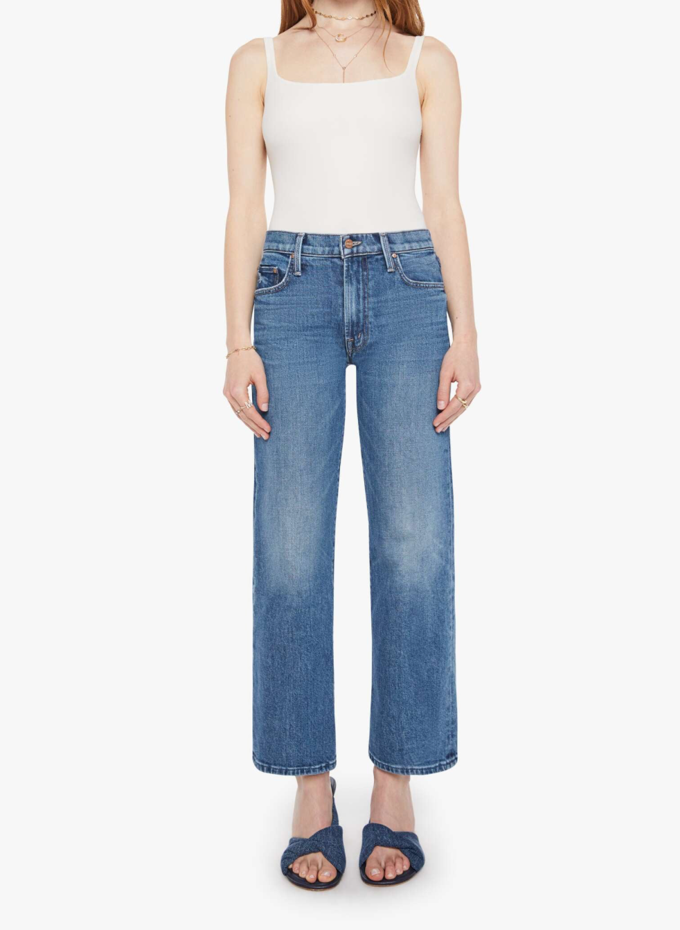 Mother Denim Mid Rise Rambler Zip Ankle