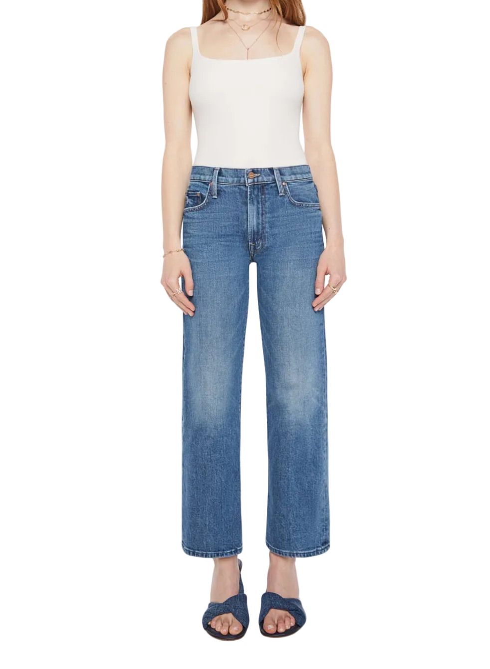 Mother Denim Mid Rise Rambler Zip Ankle