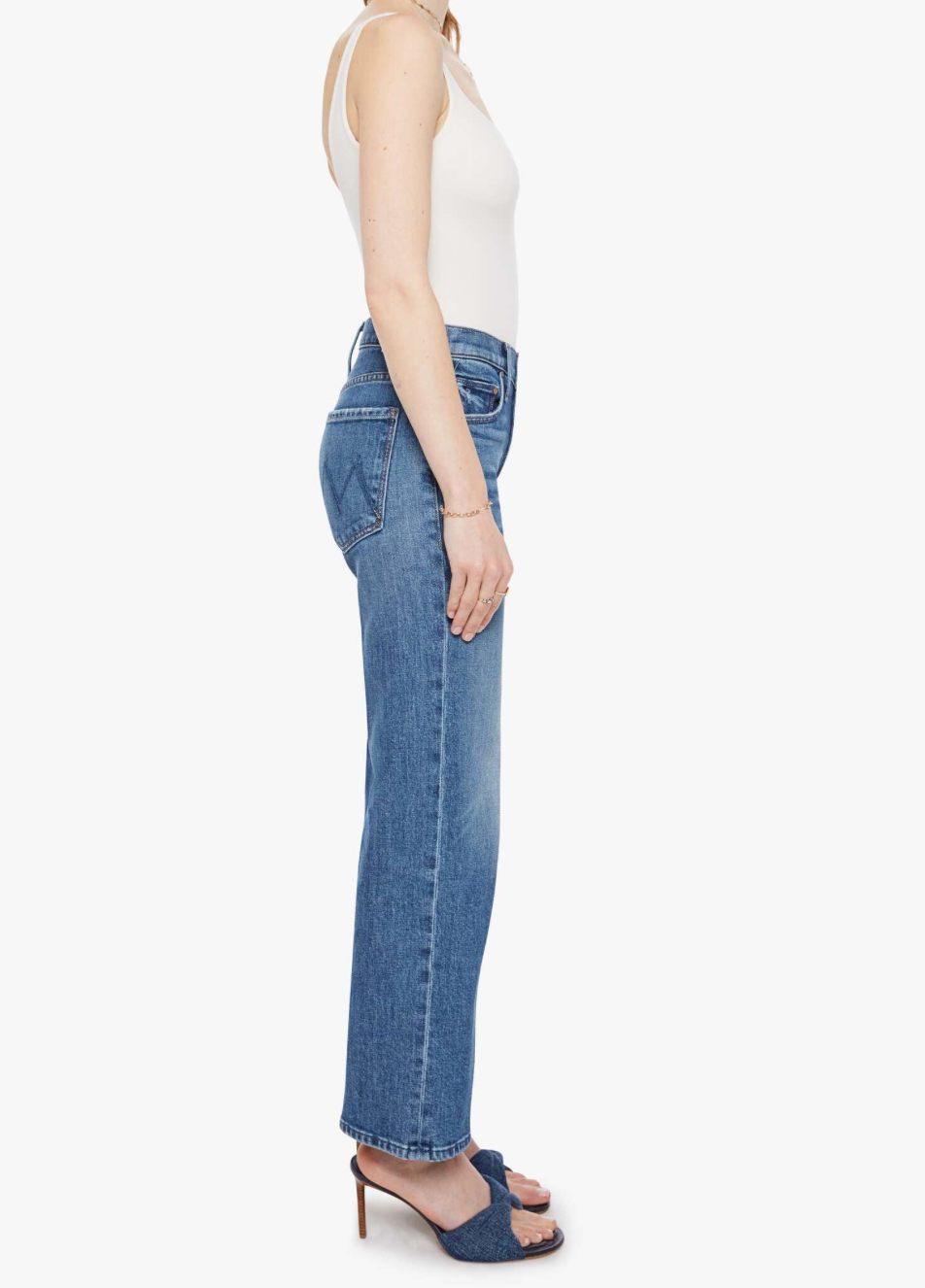 Mother Denim Mid Rise Rambler Zip Ankle