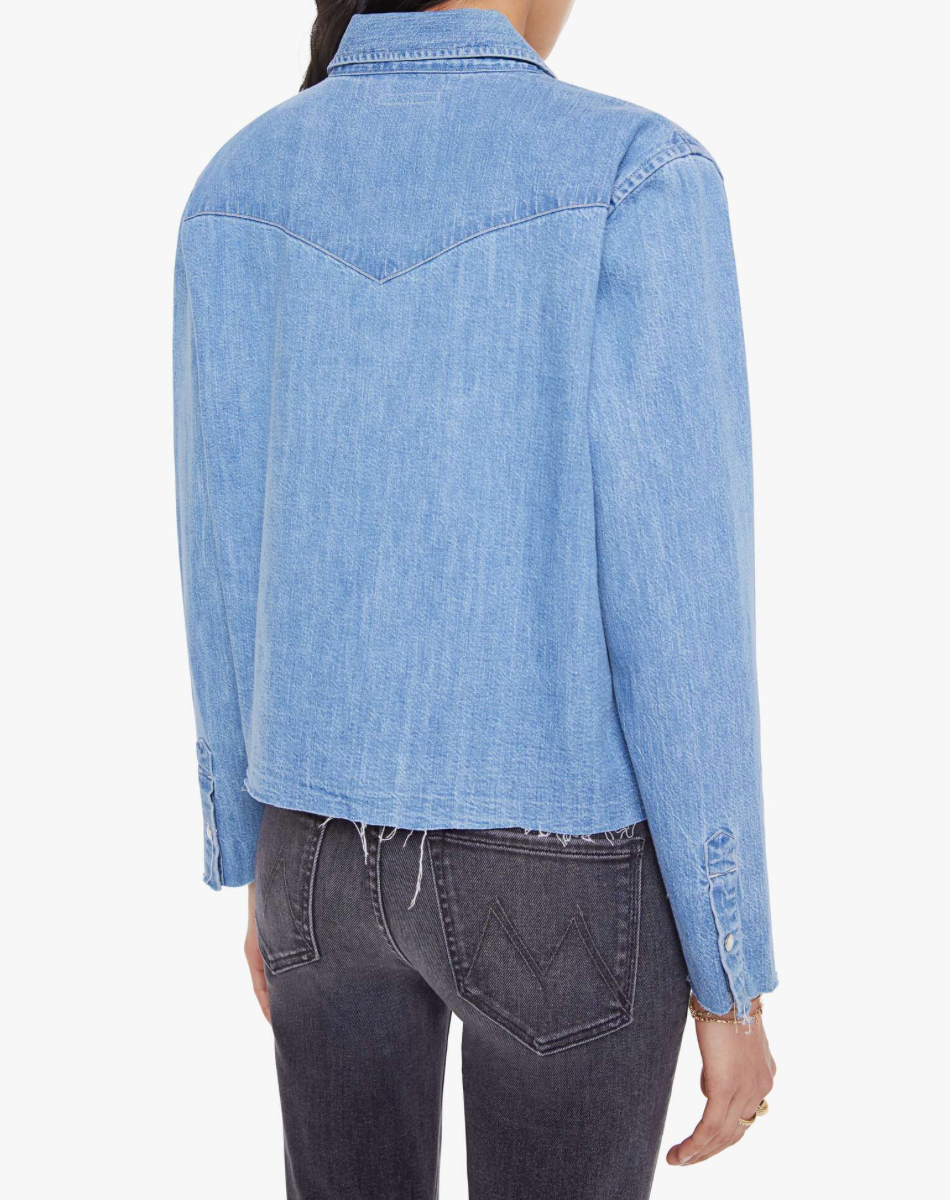 Mother Denim Super Exes Crop Step Fray