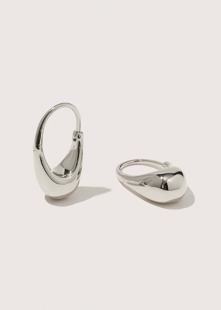 Otiumberg Silver Roscida Drop Hoops