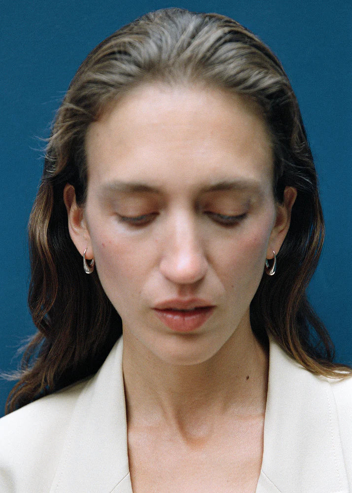 Otiumberg Silver Roscida Drop Hoops