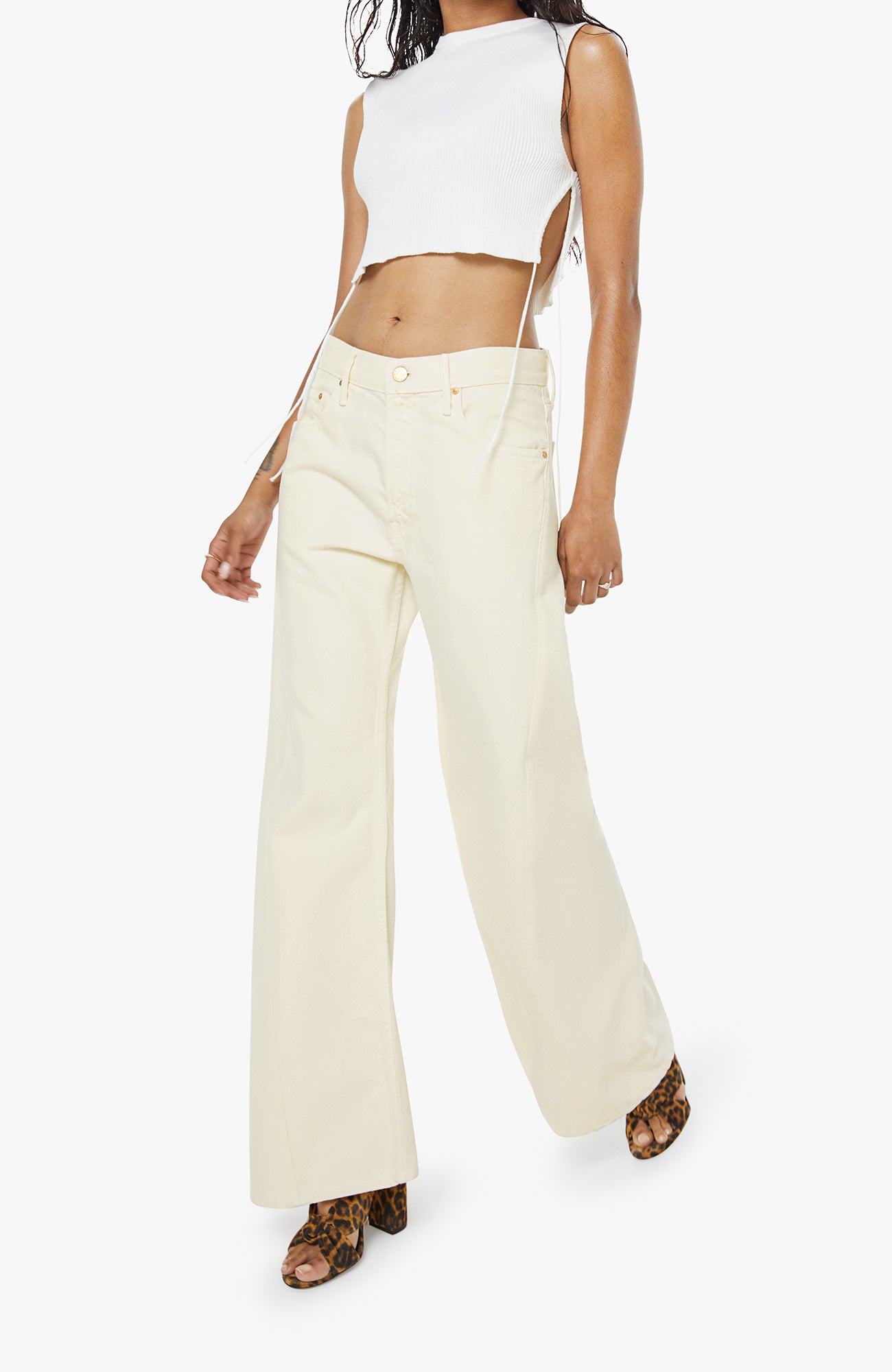 Mother Denim Lil Lemon Twist Sneak