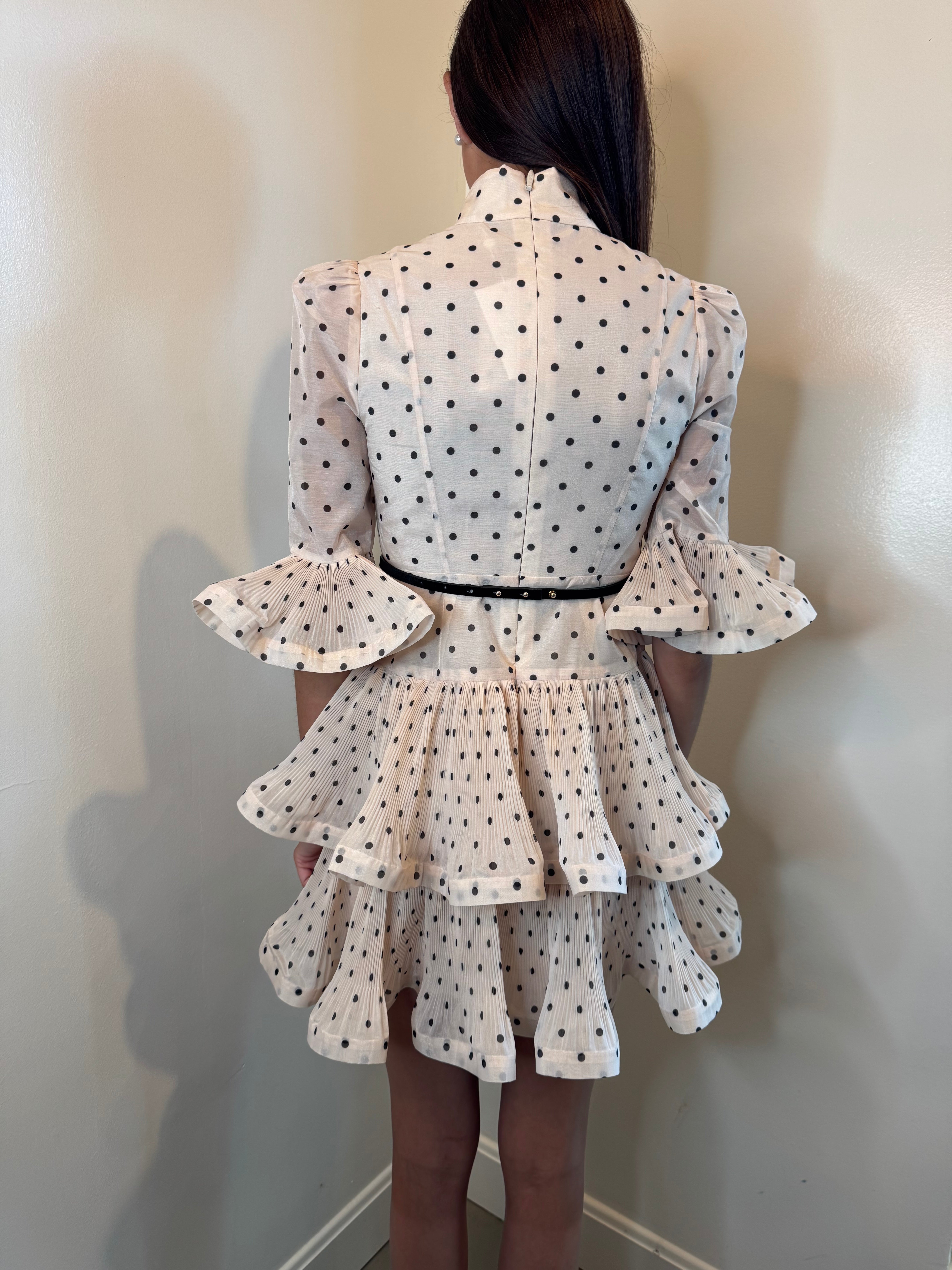 Zimmermann Pleated Sleeved Mini Dress