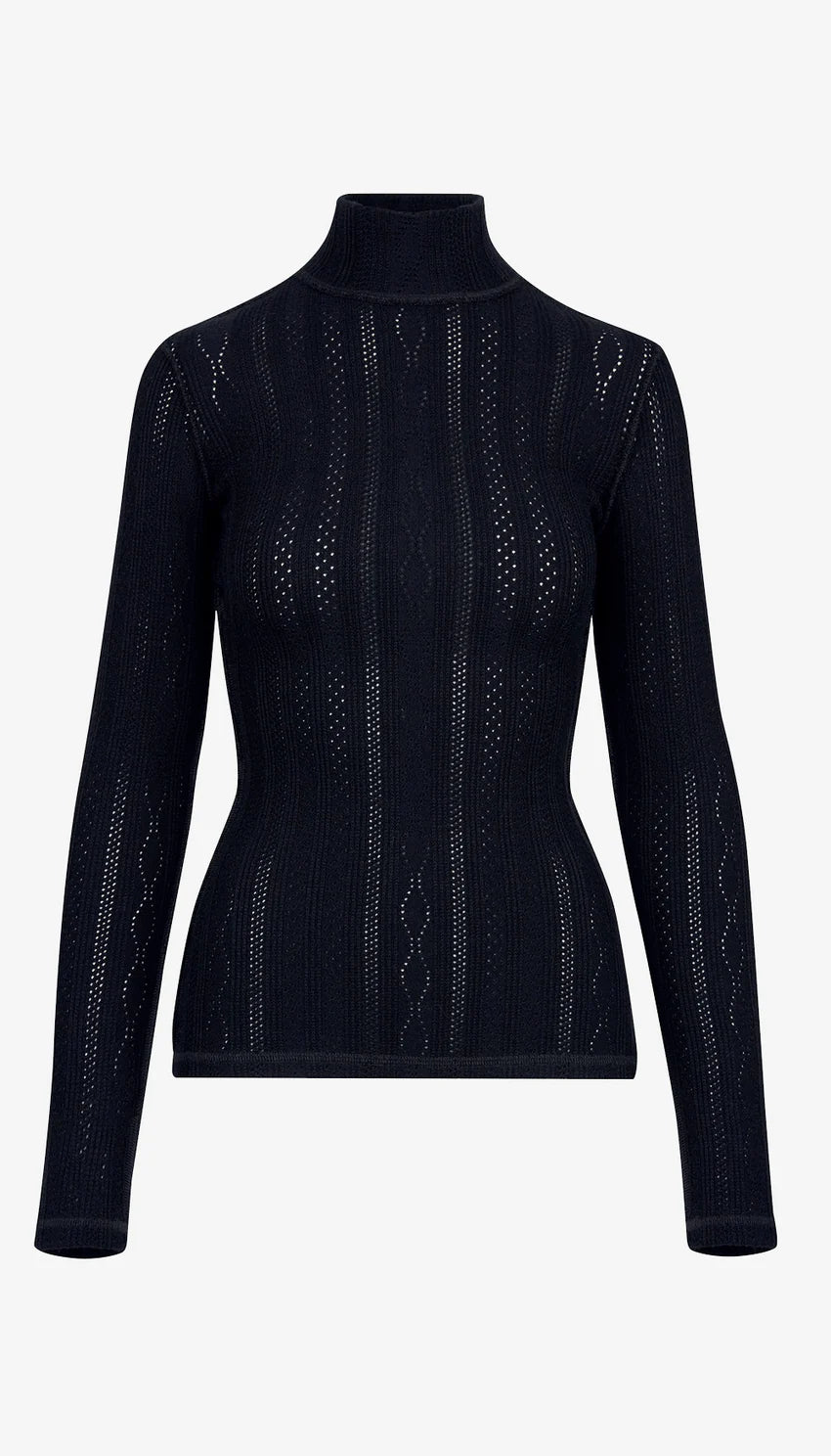 Smythe Pointelle Knit Turtleneck