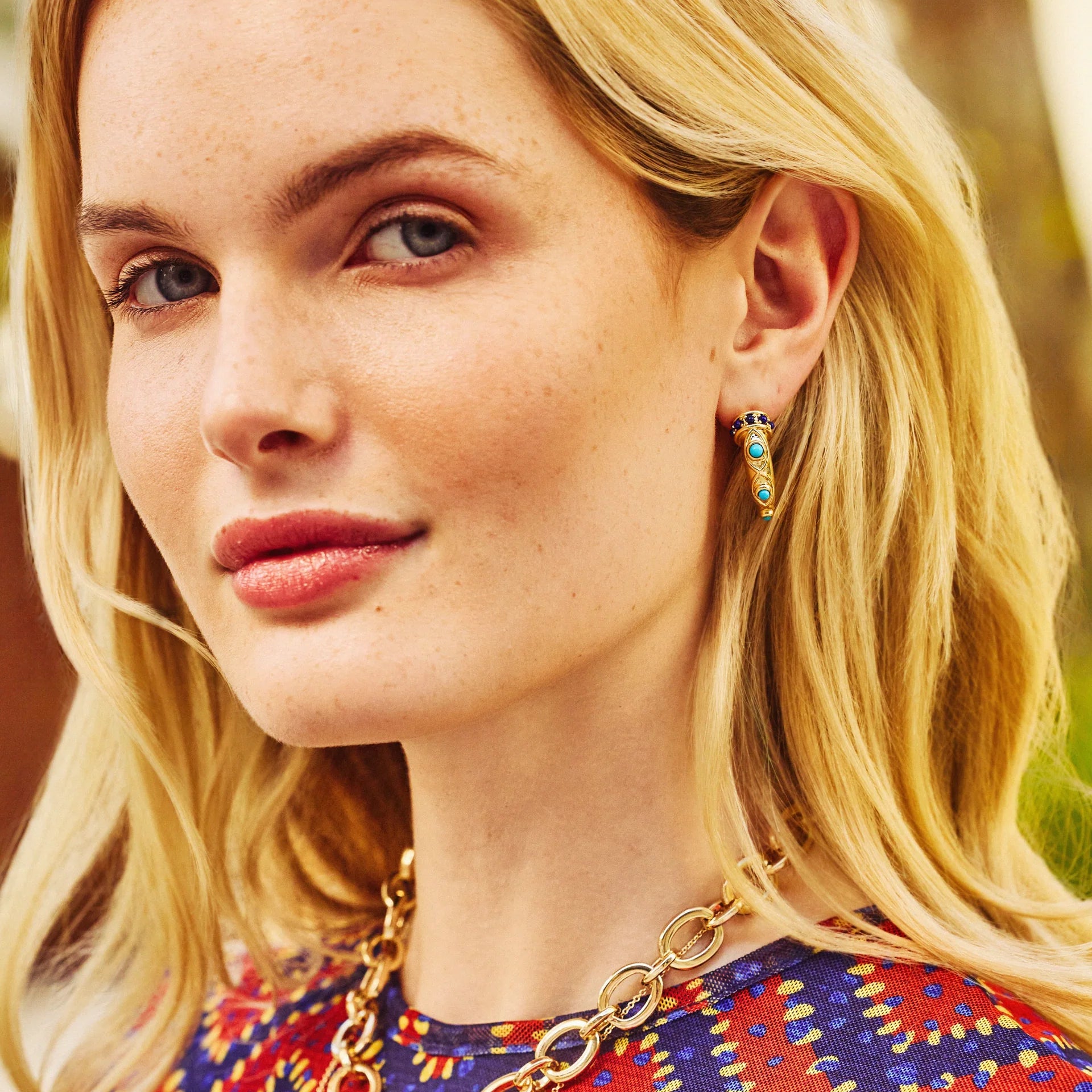 Jane Win Protect Ancient Eye Tusk Hoops
