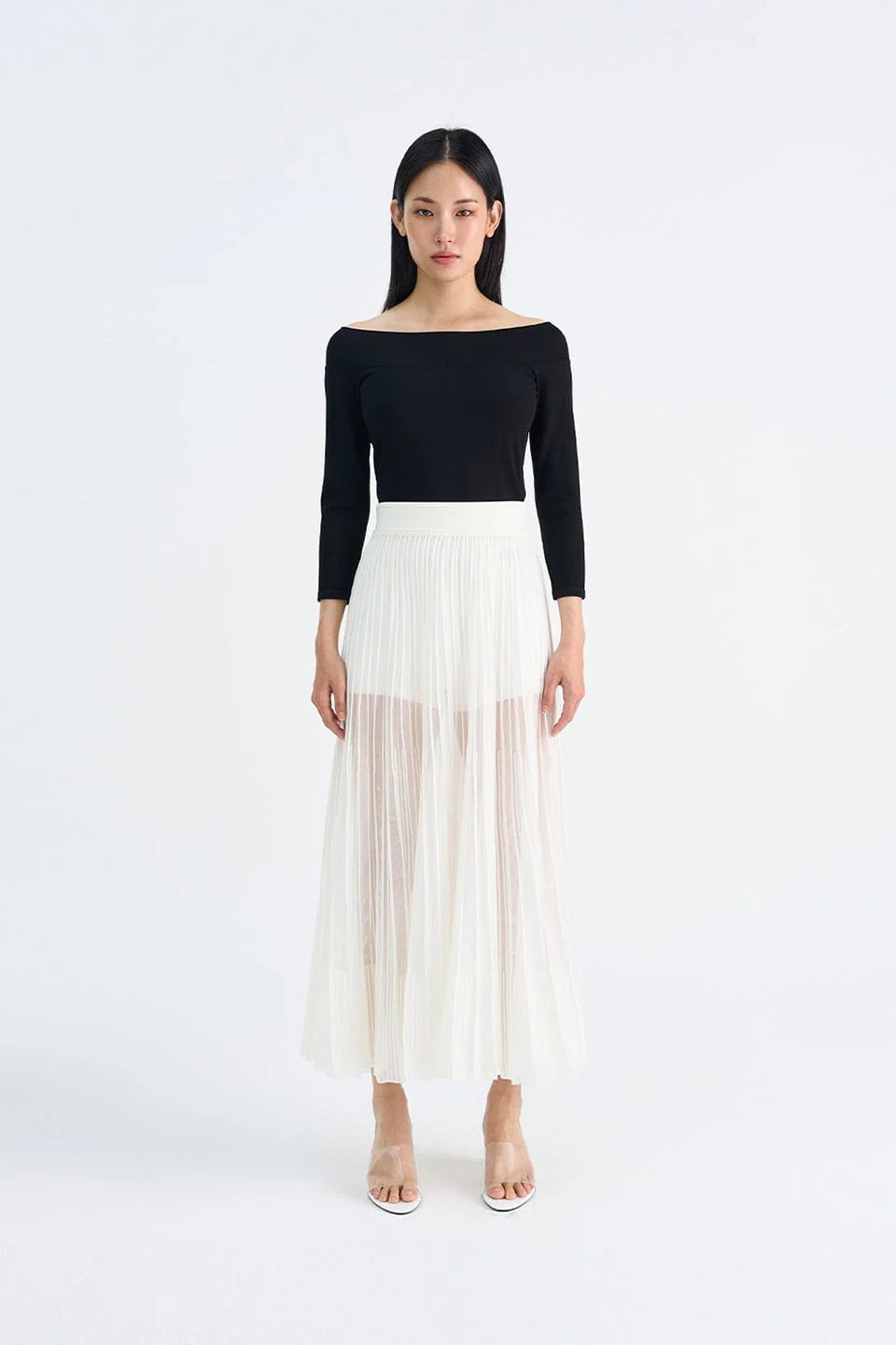 RVN Alba Off-the-Shoulder Knitted Top